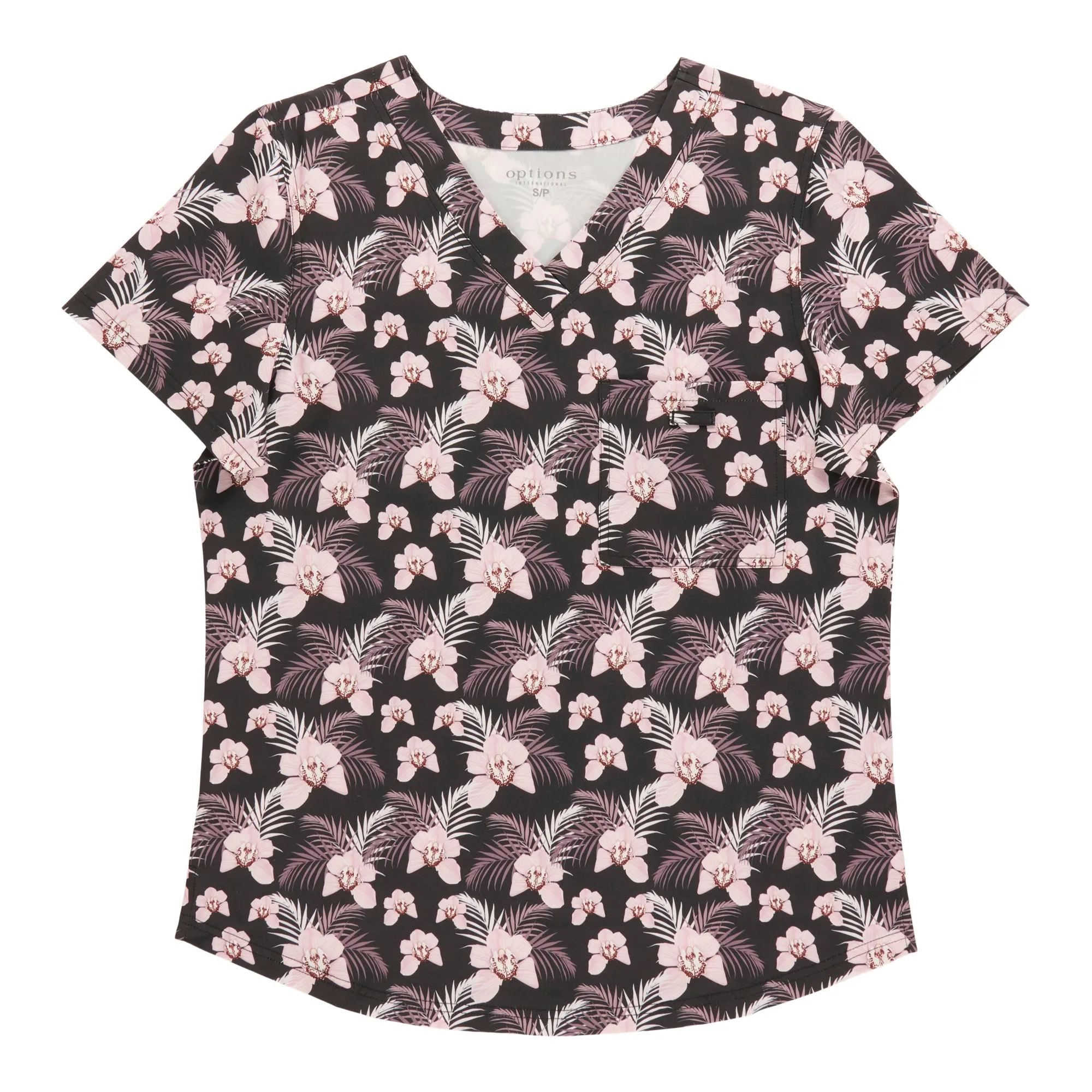 Options Women's Printed V-Neck Scrub Top sold by Giant Tiger