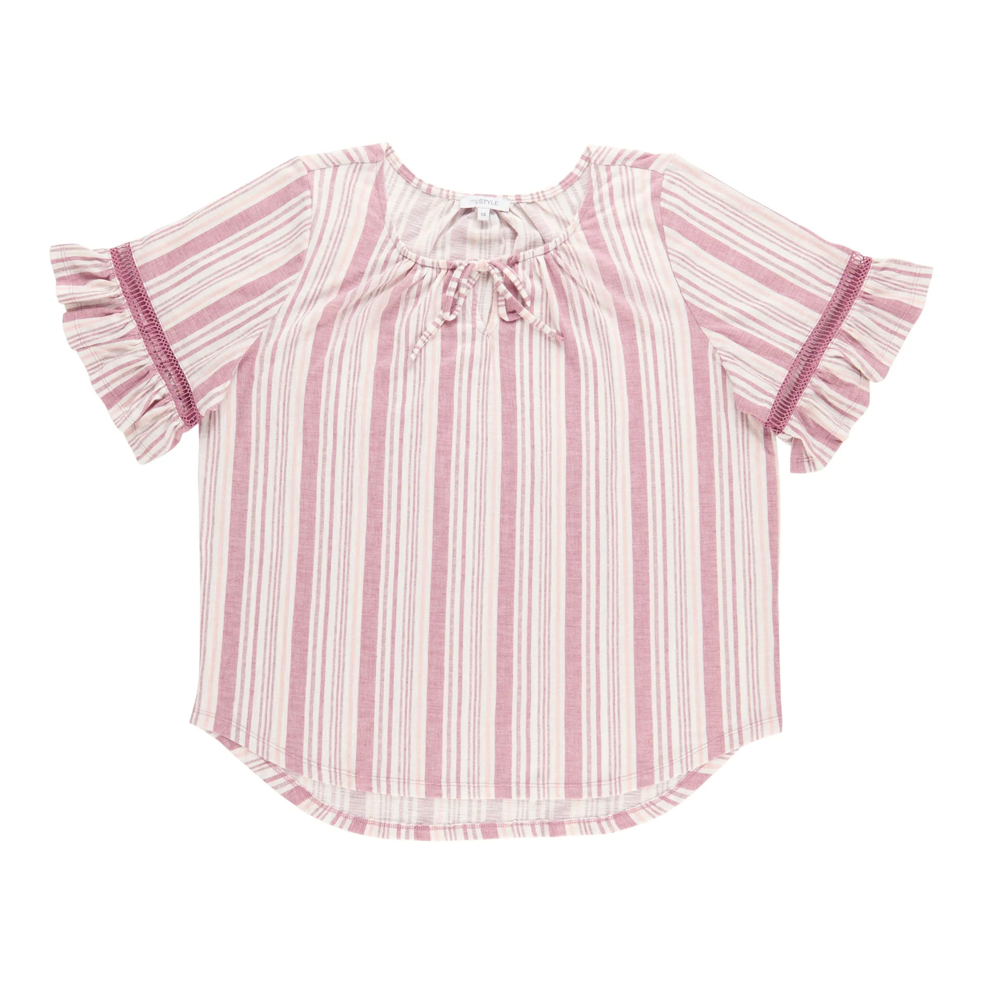 mySTYLE Women's Plus Gauze Striped Top sold by Giant Tiger product image thumbnail 2