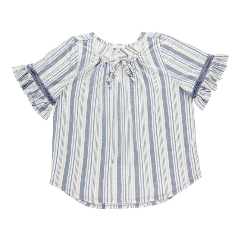 mySTYLE Women's Plus Gauze Striped Top sold by Giant Tiger