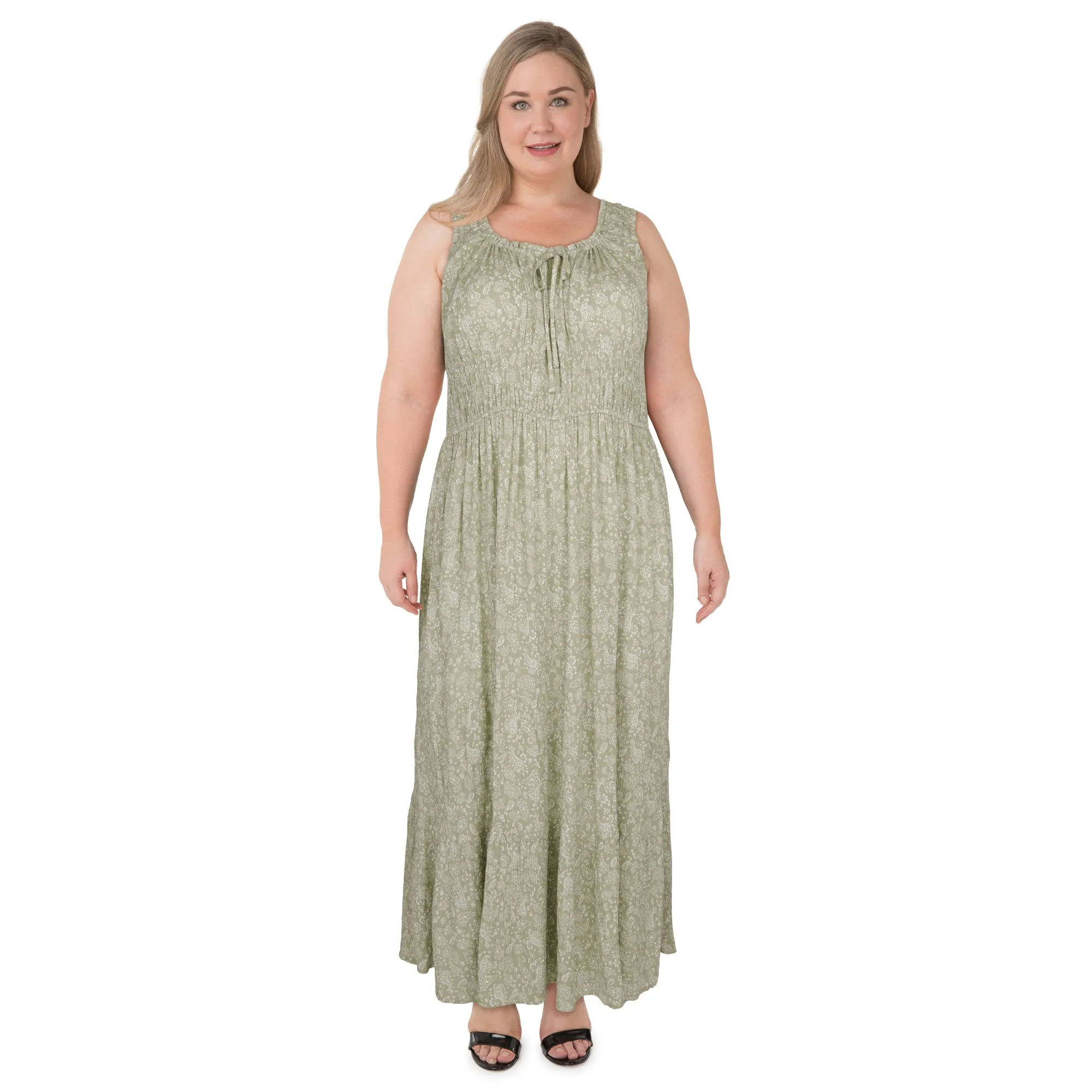 mySTYLE Women's Plus Crinkle Maxi Dress sold by Giant Tiger product image thumbnail 2