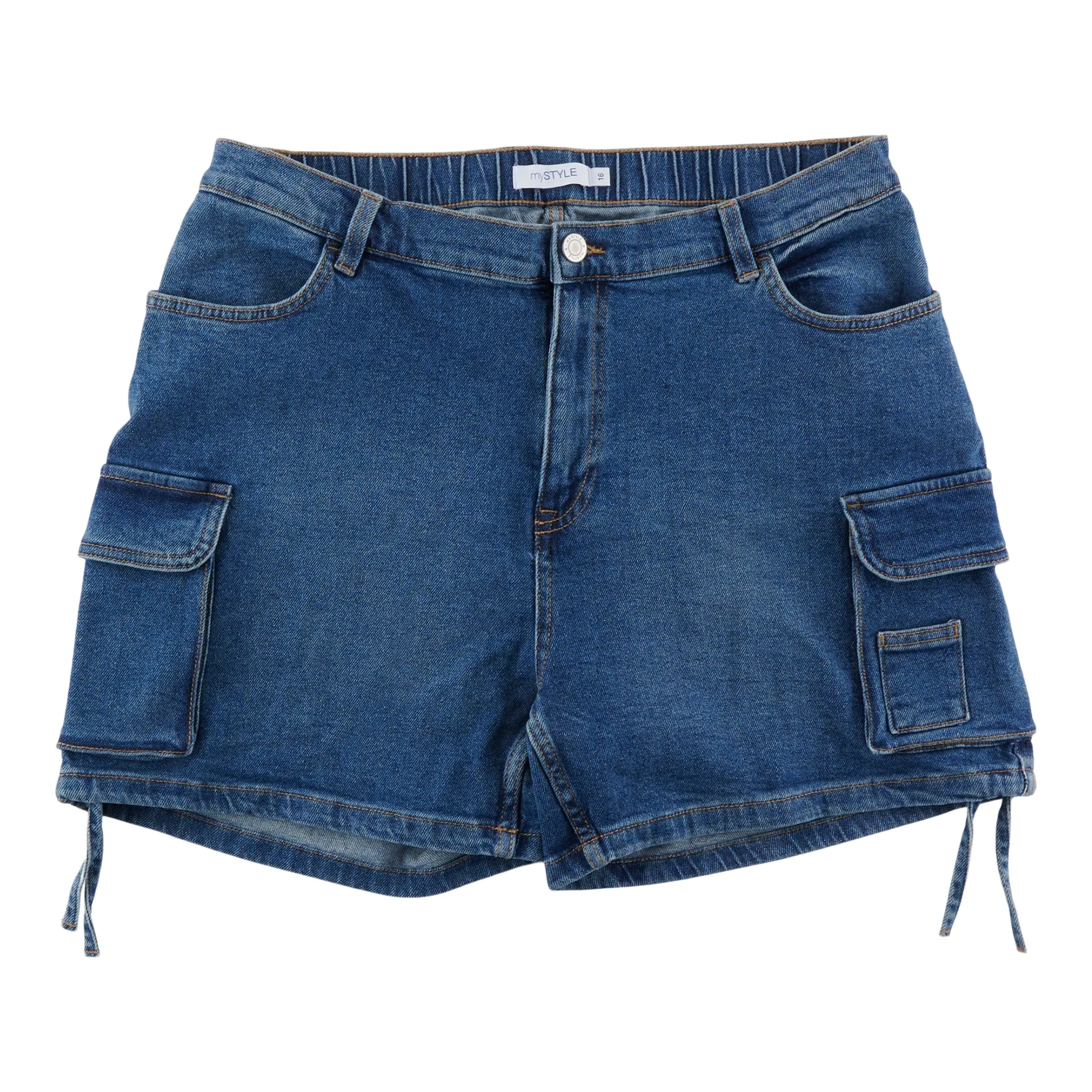 mySTYLE Women's Plus Cargo Denim Shorts sold by Giant Tiger