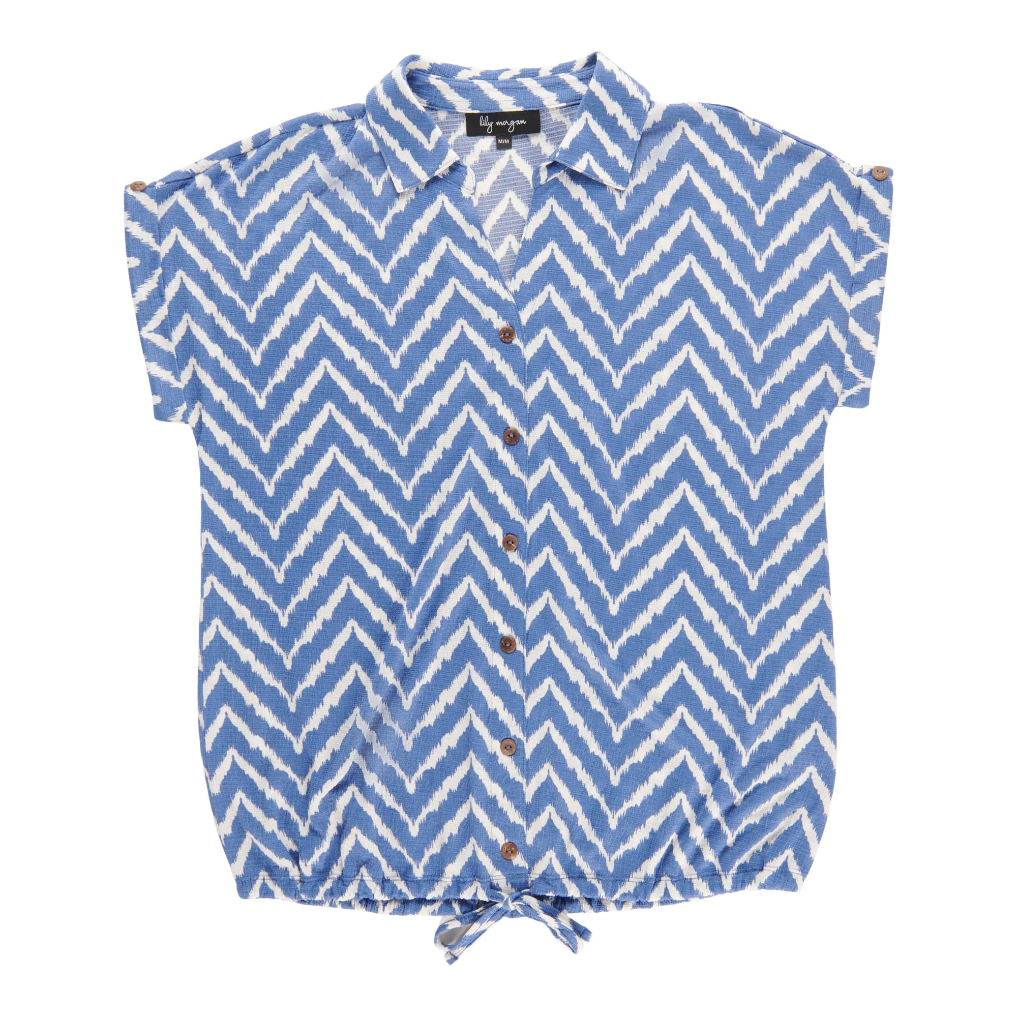 lily morgan Women's Short Sleeve Tie Front Top sold by Giant Tiger product image thumbnail 2