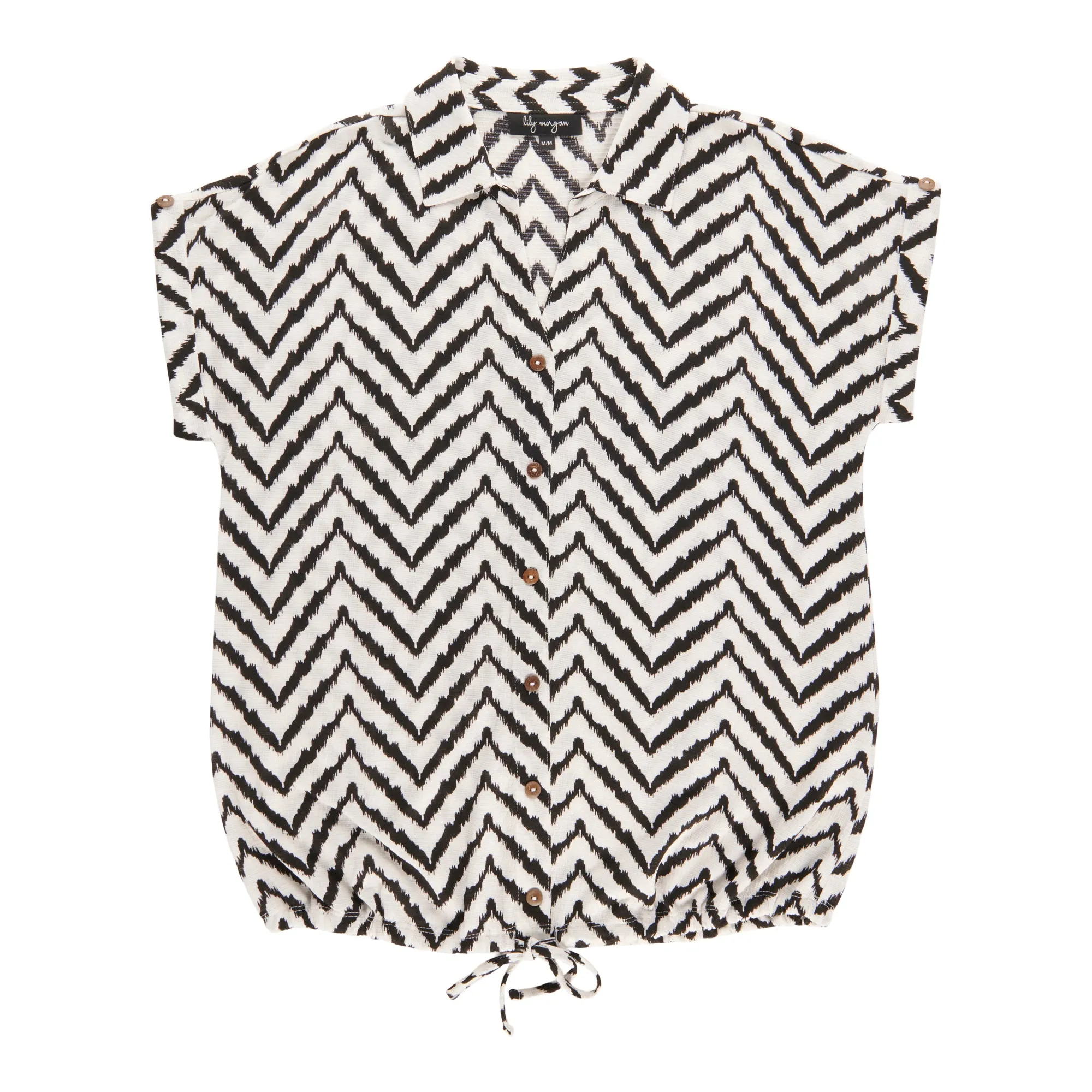 lily morgan Women's Short Sleeve Tie Front Top sold by Giant Tiger