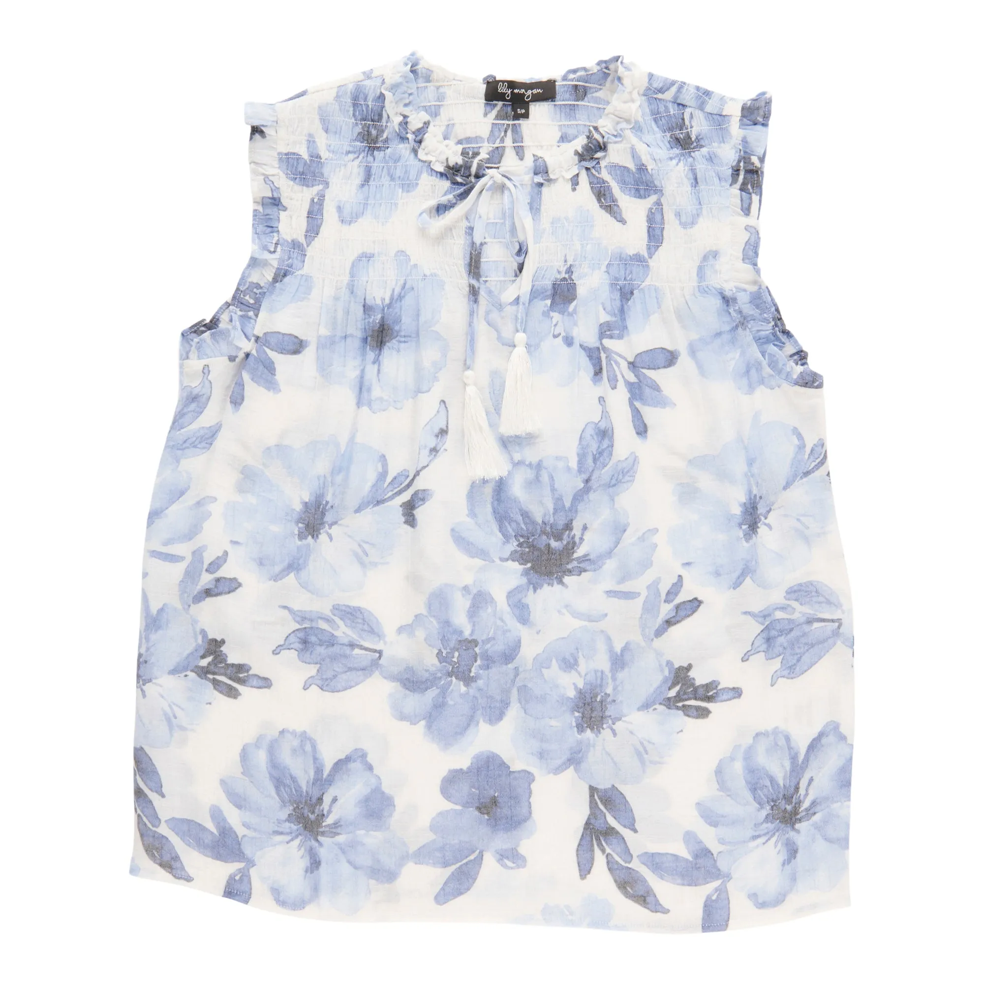 lily morgan Women's Smocked Sleeveless Blouse sold by Giant Tiger product image thumbnail 2