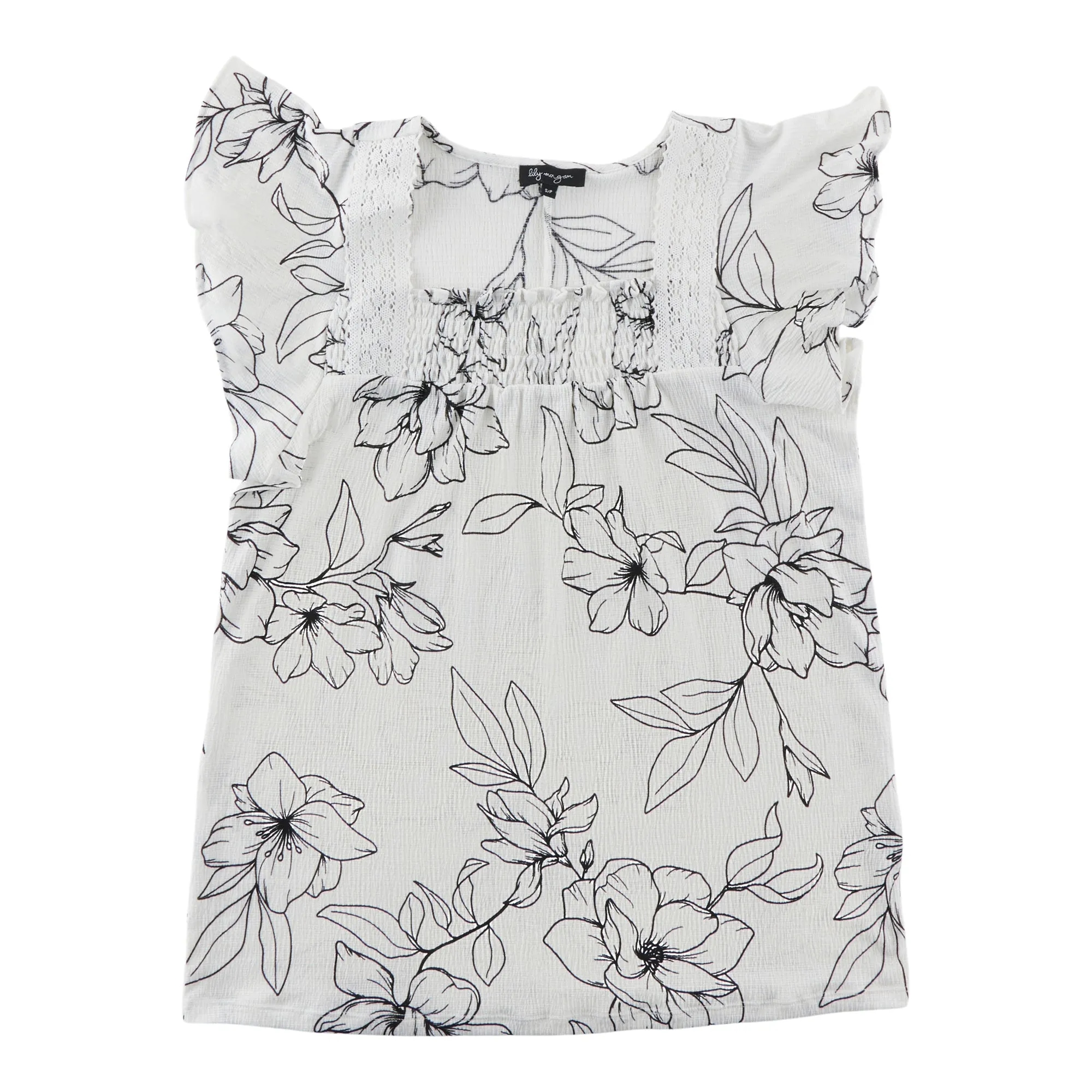 lily morgan Women's Ruffle Sleeve Top sold by Giant Tiger product image thumbnail 2