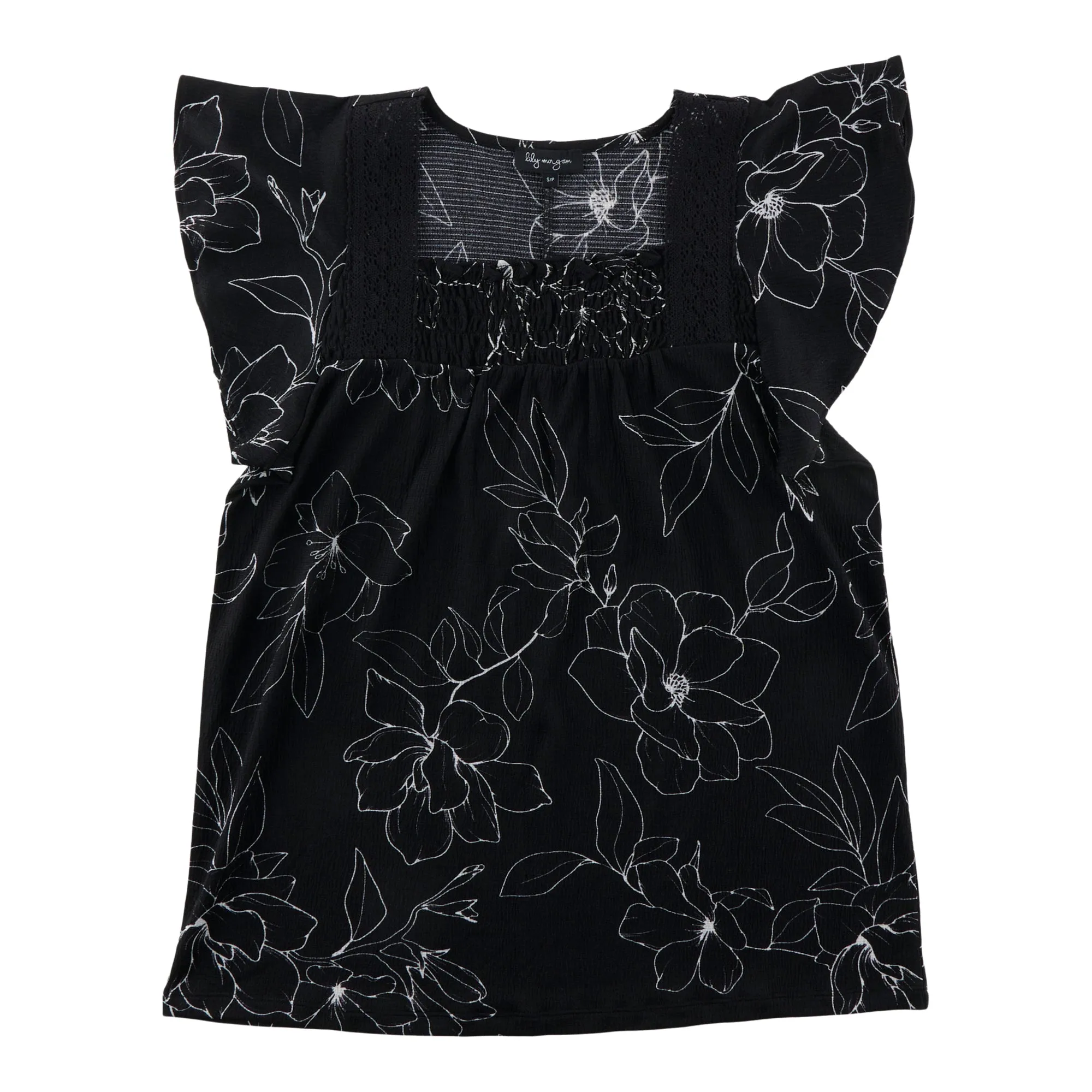 lily morgan Women's Ruffle Sleeve Top sold by Giant Tiger