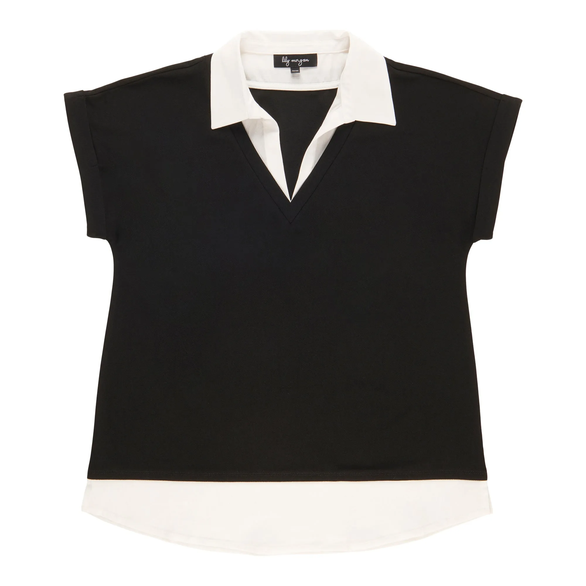 lily morgan Women's Short Sleeve Collared Top sold by Giant Tiger