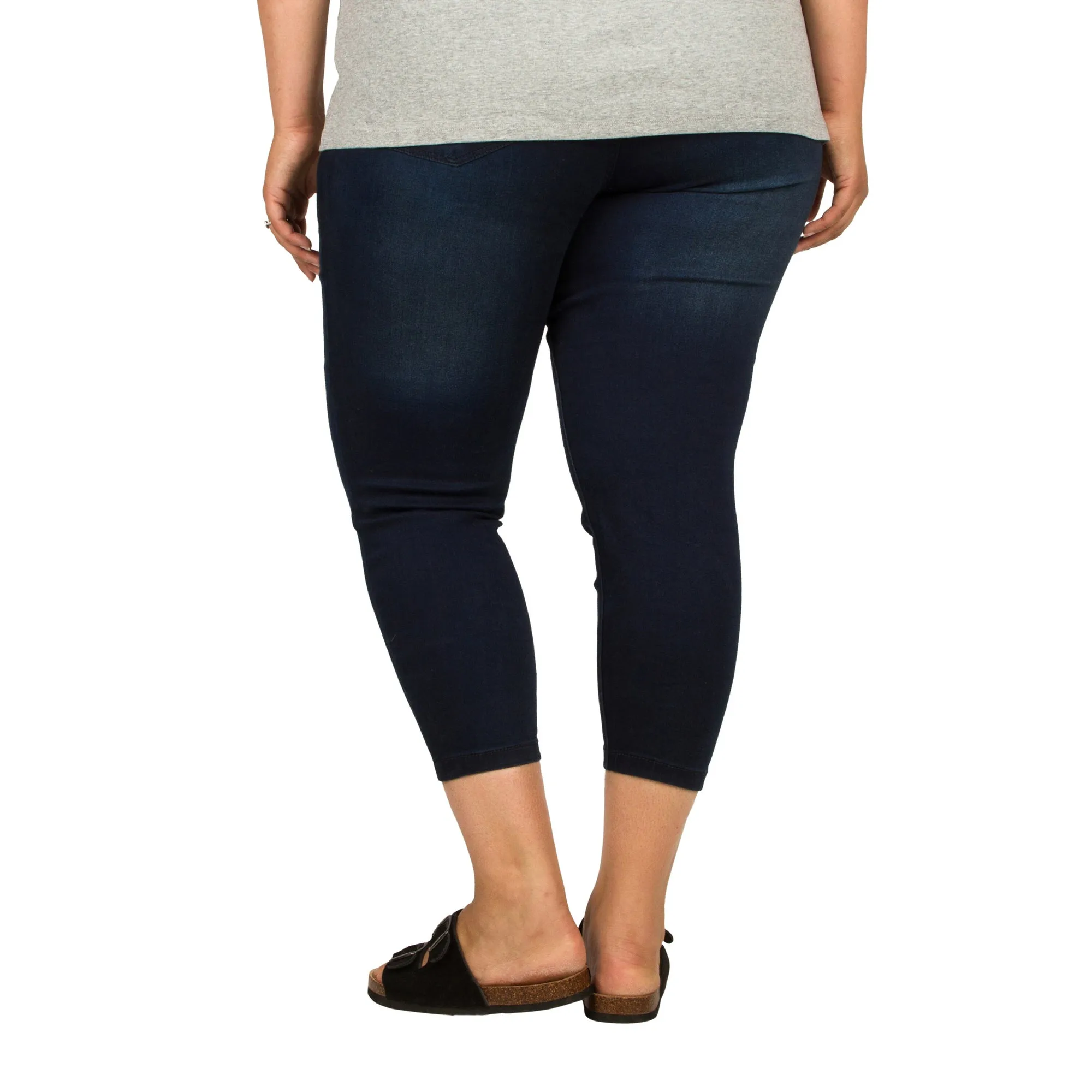 mySTYLE Women's Plus Tummy Tucker Blue Crop Jeans - 16-24 sold by Giant Tiger product image thumbnail 2