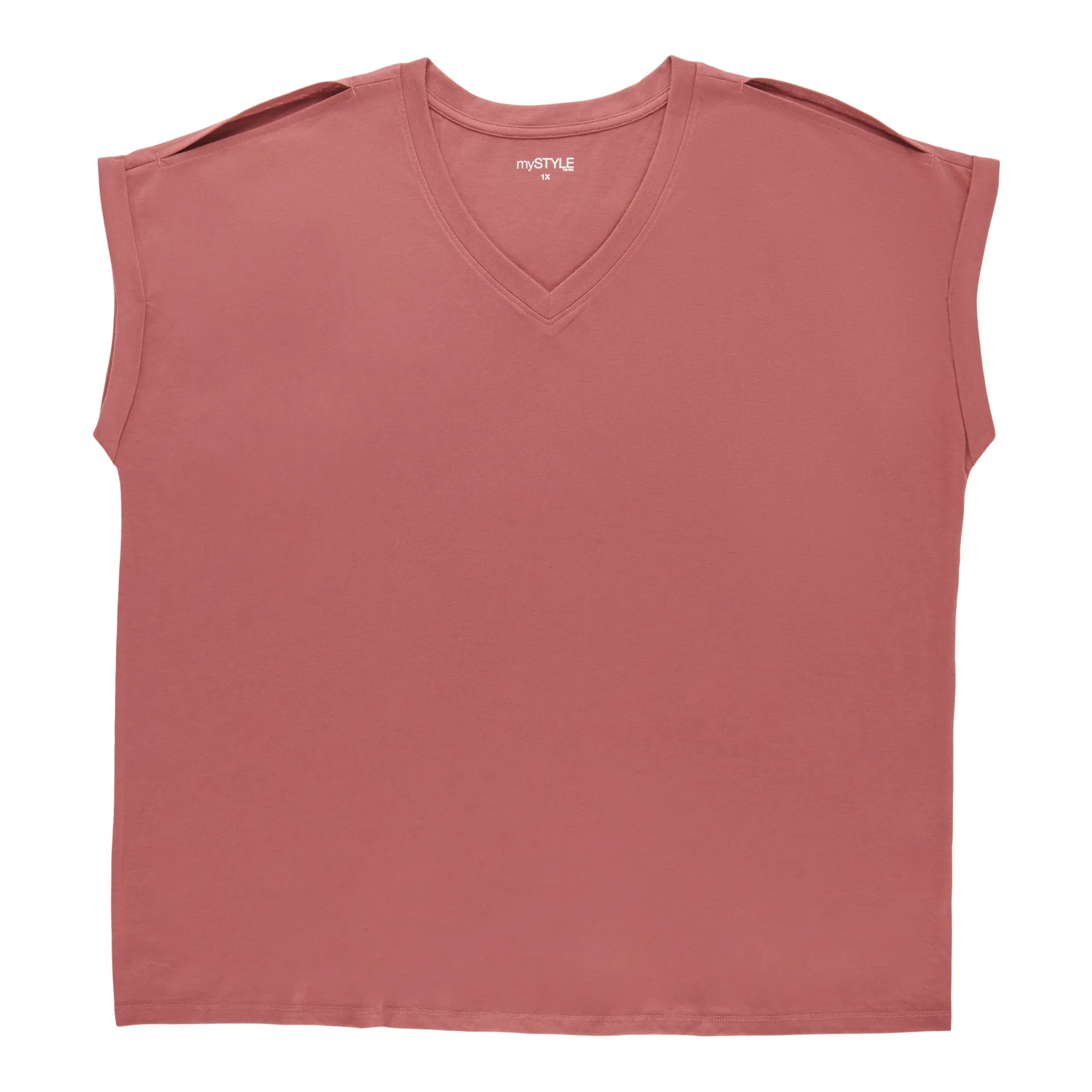 mySTYLE Women's Plus V-Neck Tee sold by Giant Tiger product image thumbnail 2