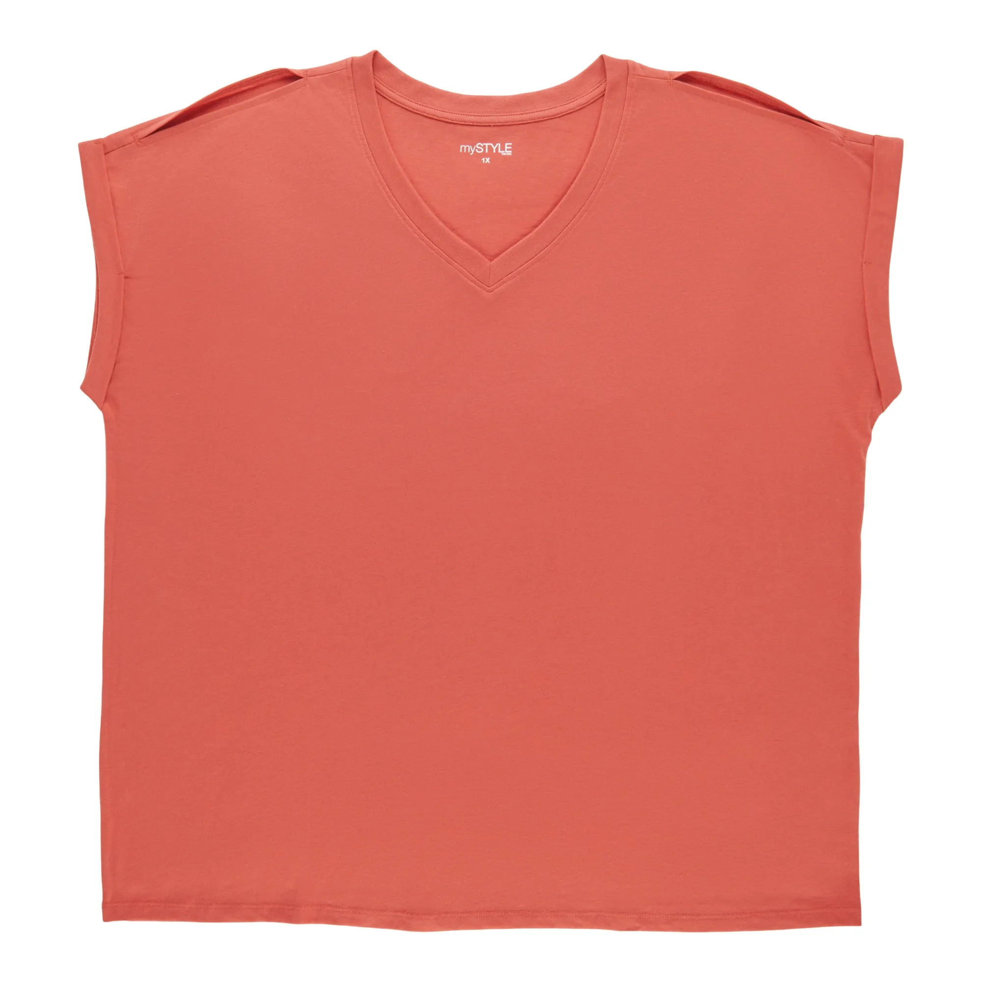 mySTYLE Women's Plus V-Neck Tee sold by Giant Tiger product image thumbnail 3