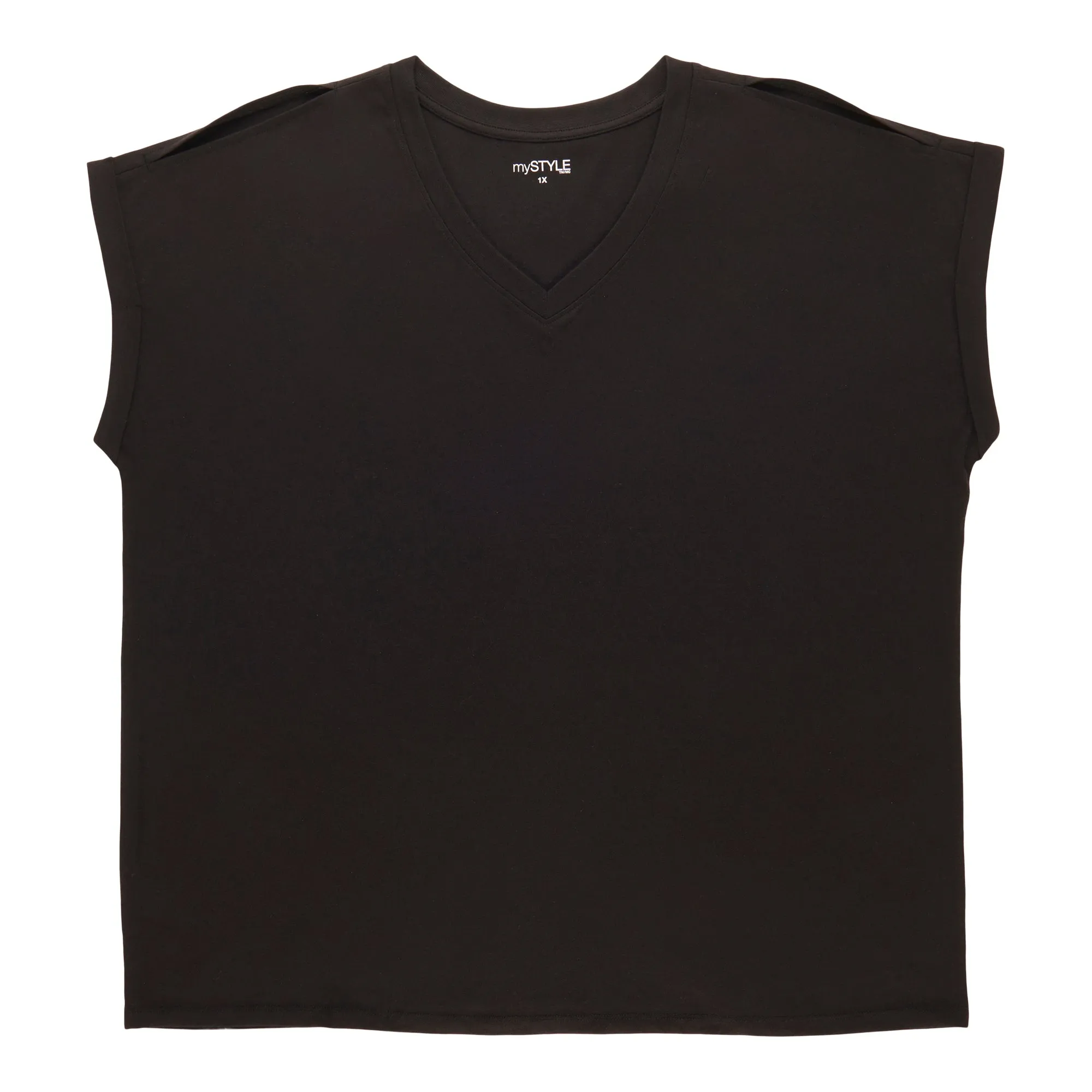 mySTYLE Women's Plus V-Neck Tee sold by Giant Tiger
