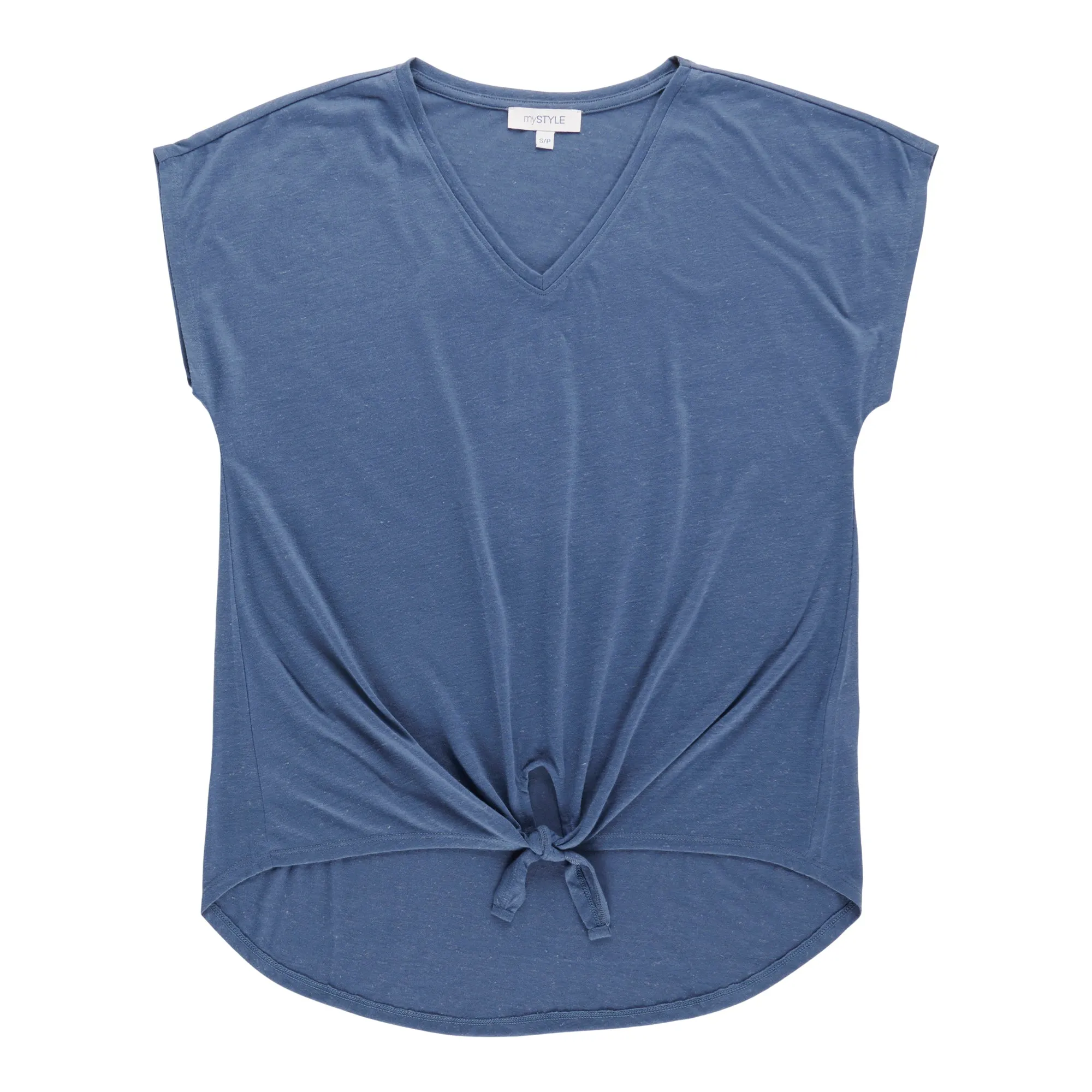 mySTYLE Women's V-Neck Tie Front Shirt sold by Giant Tiger