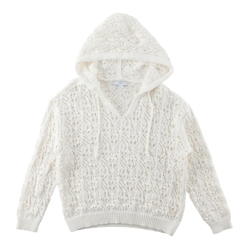 mySTYLE Women's Crochet Hooded Sweater sold by Giant Tiger