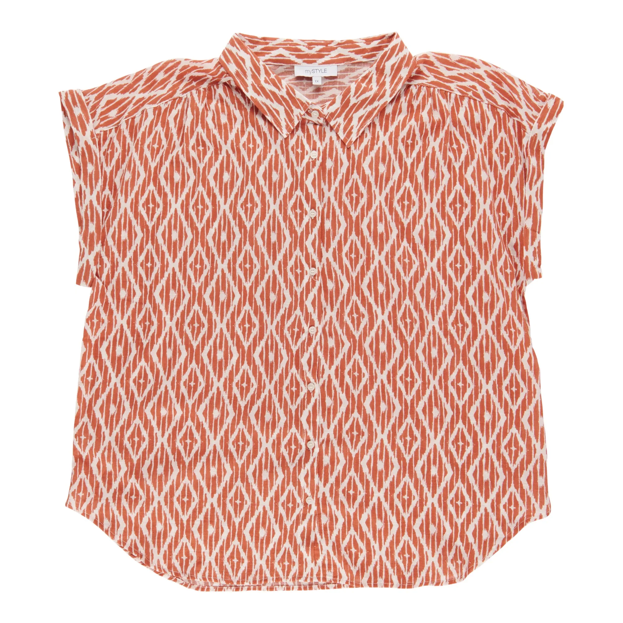 mySTYLE Women's Plus Short Sleeve Button-Up Shirt sold by Giant Tiger product image thumbnail 2