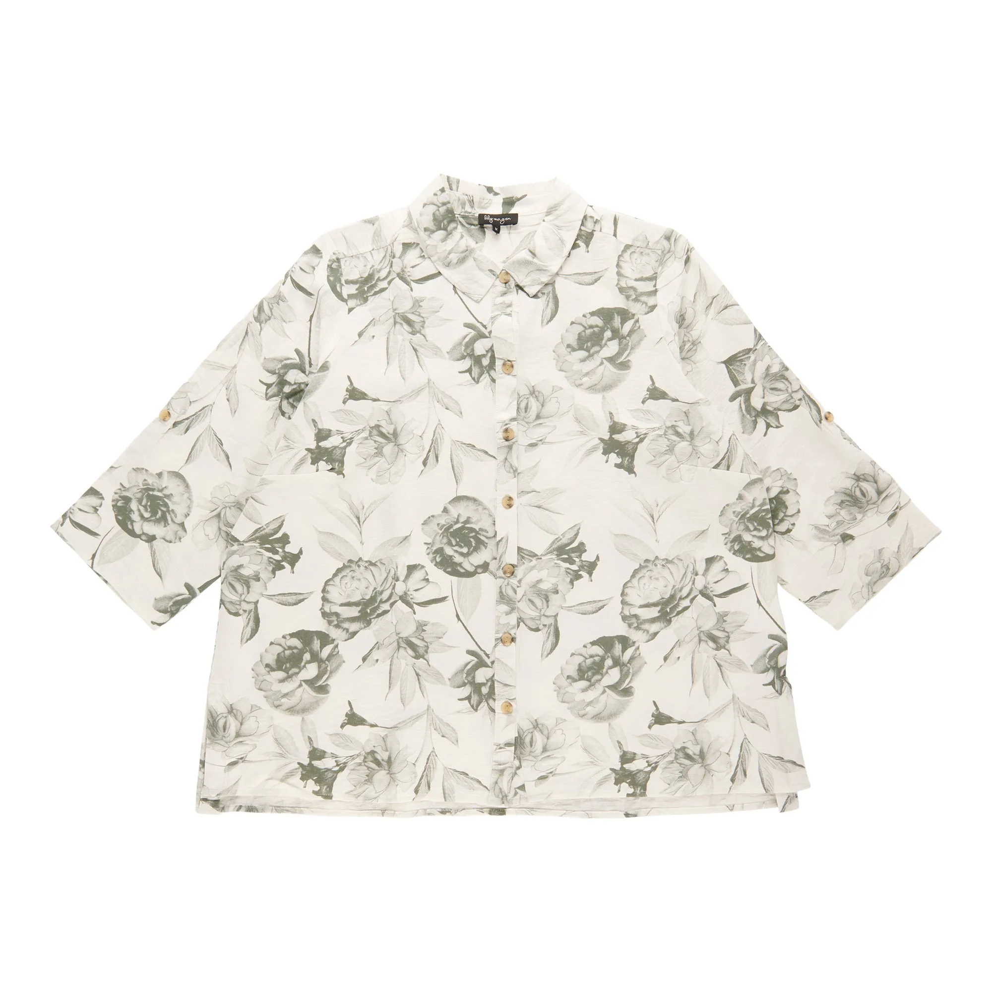 lily morgan Women's Plus Silky Linen Blouse sold by Giant Tiger product image thumbnail 2