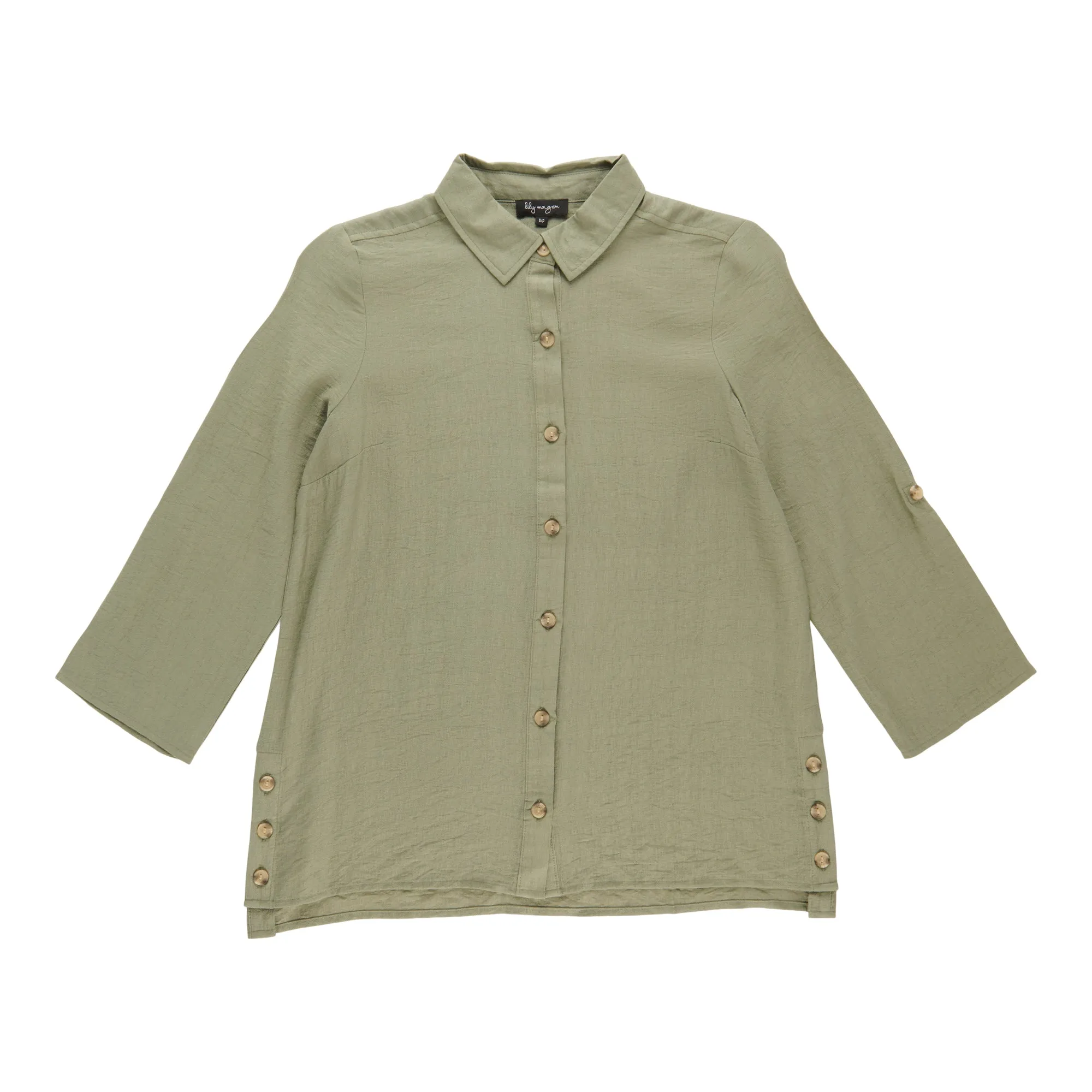 lily morgan Women's Silky Linen Blouse sold by Giant Tiger product image thumbnail 3