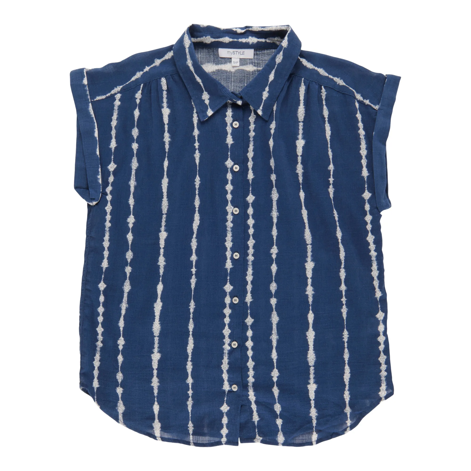 mySTYLE Women's Short Sleeve Button-Up Shirt sold by Giant Tiger