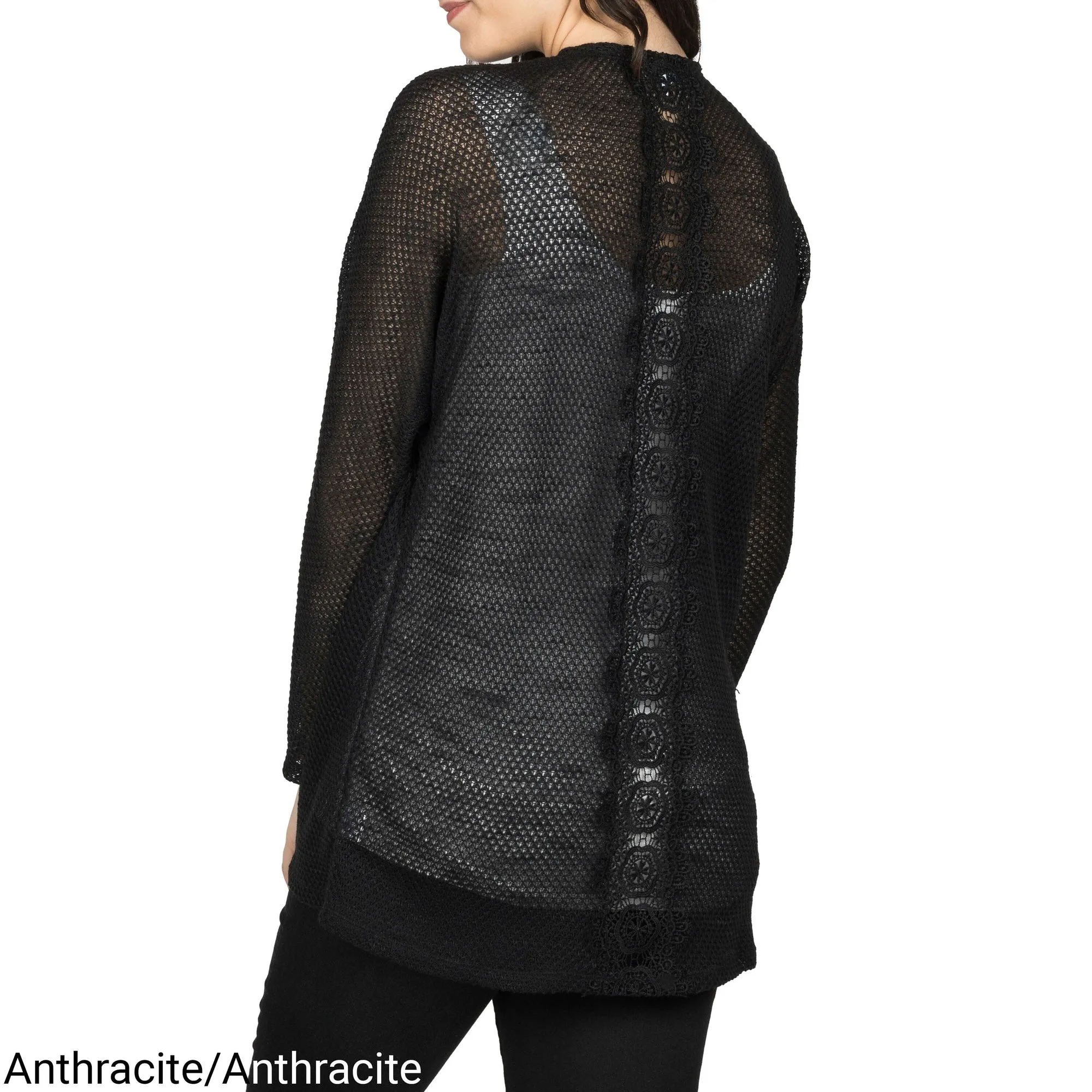 mySTYLE Women's Open Front Crochet Trim Cardigan sold by Giant Tiger product image thumbnail 2