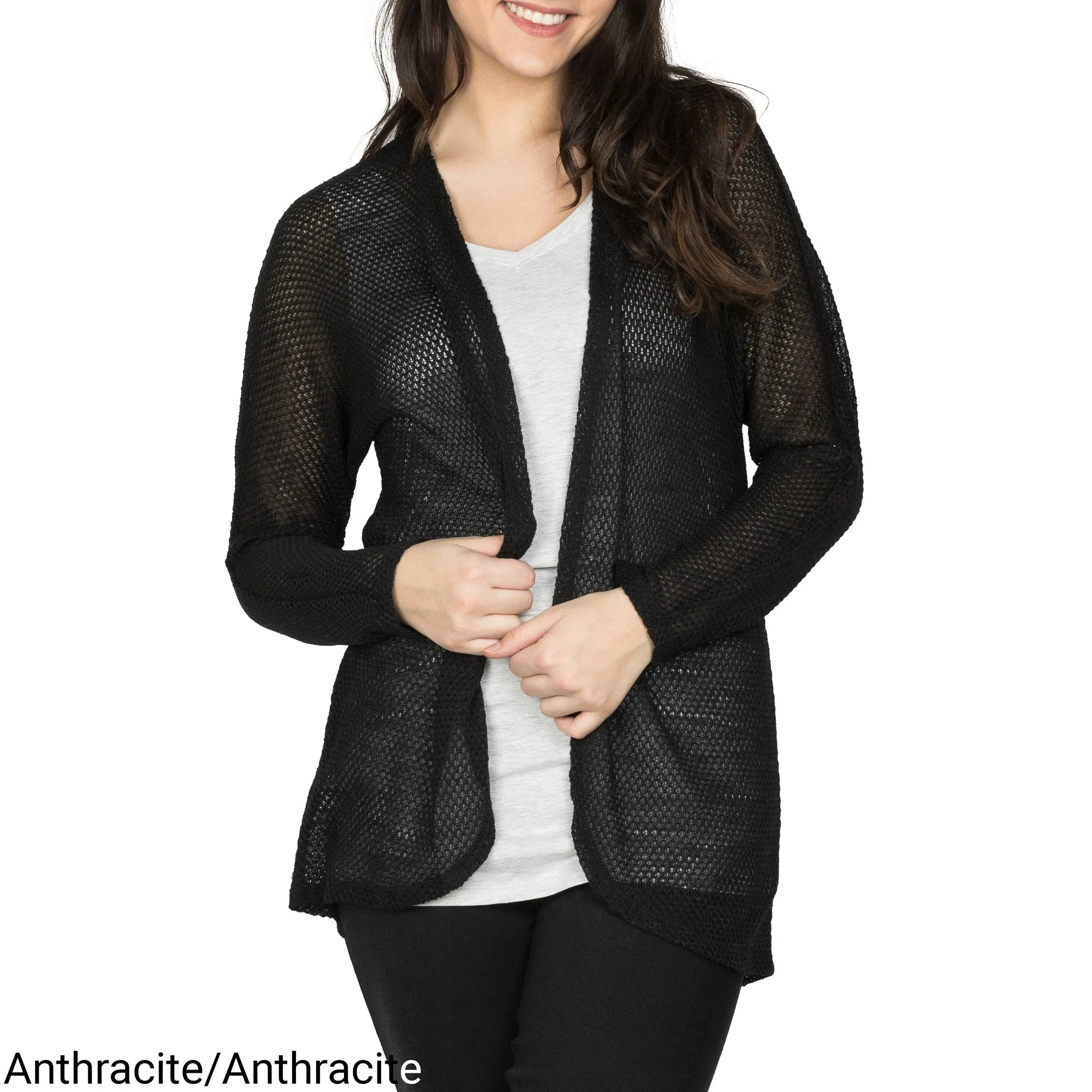 mySTYLE Women's Open Front Crochet Trim Cardigan sold by Giant Tiger