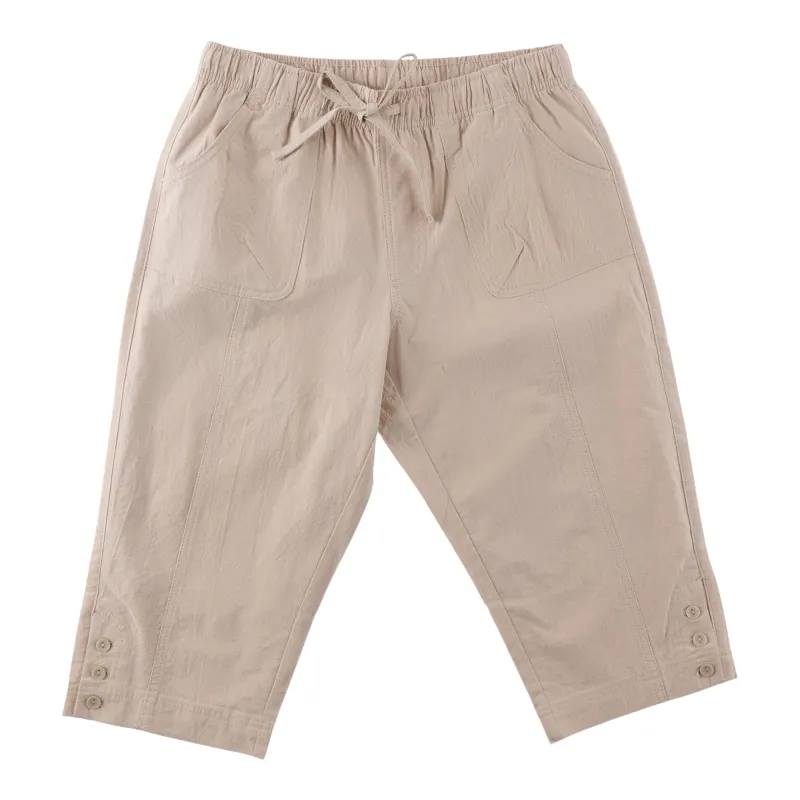 Classic Editions Women's Petite Cotton Crinkle Capris sold by Giant Tiger