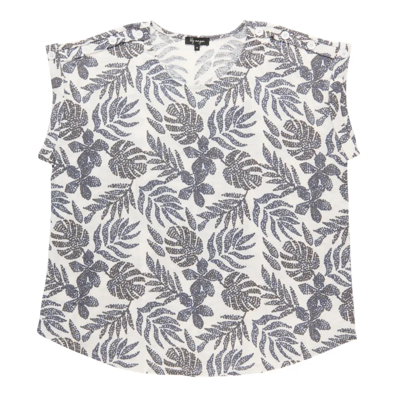 lily morgan Women's Plus Crew Neck Top with Button Details sold by Giant Tiger