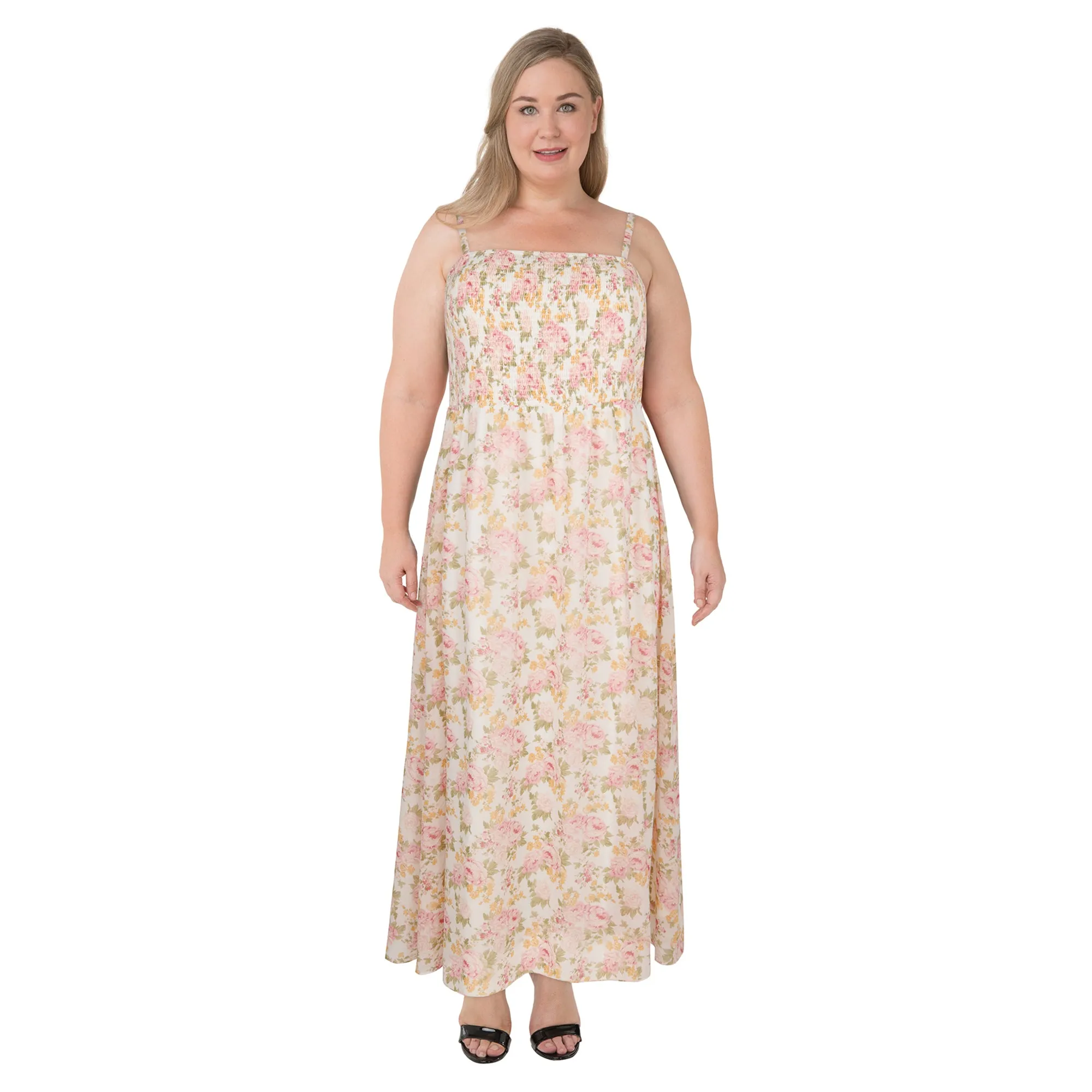 lily morgan Women's Plus Lace-Up Chiffon Maxi Dress sold by Giant Tiger product image thumbnail 3