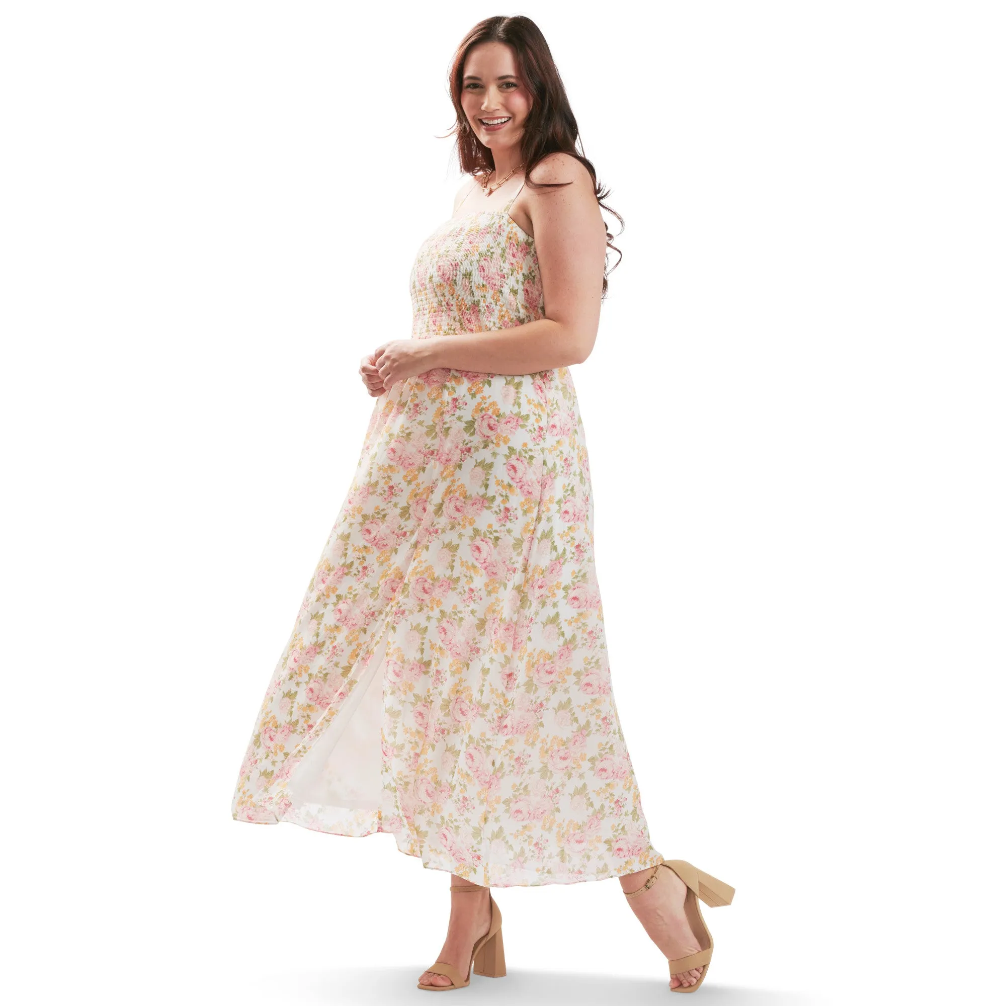 lily morgan Women's Plus Lace-Up Chiffon Maxi Dress sold by Giant Tiger product image thumbnail 2