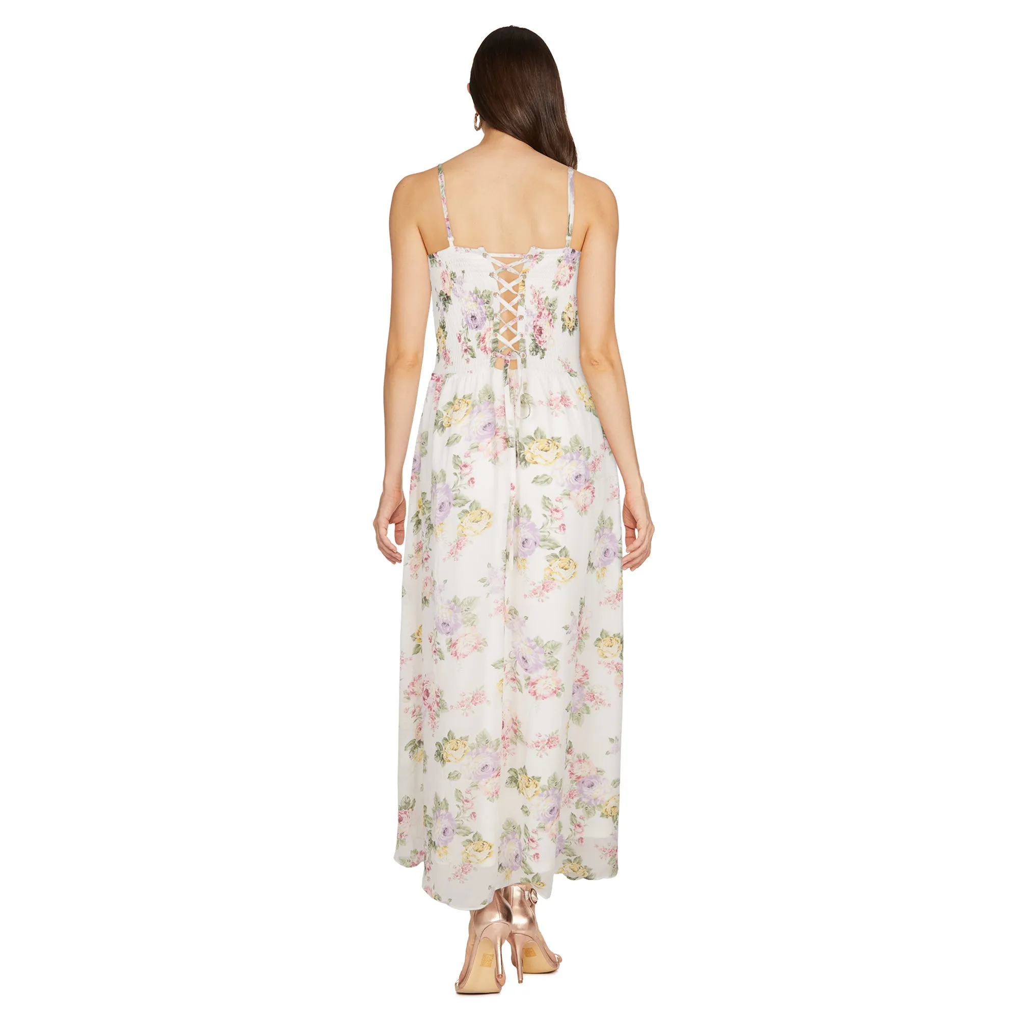 lily morgan Women's Lace-Up Chiffon Maxi Dress sold by Giant Tiger product image thumbnail 4