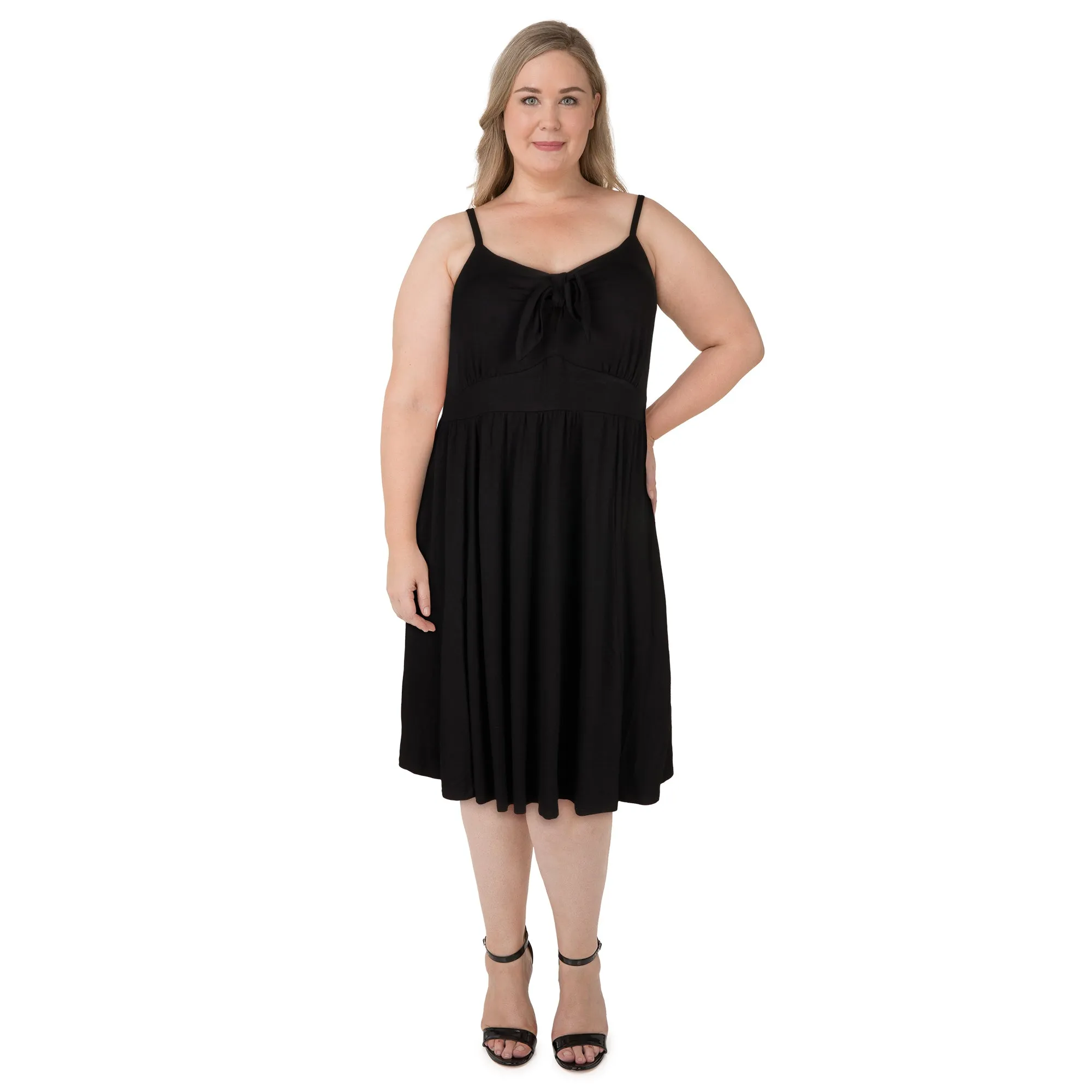 lily morgan Women's Plus Knot Front Dress sold by Giant Tiger