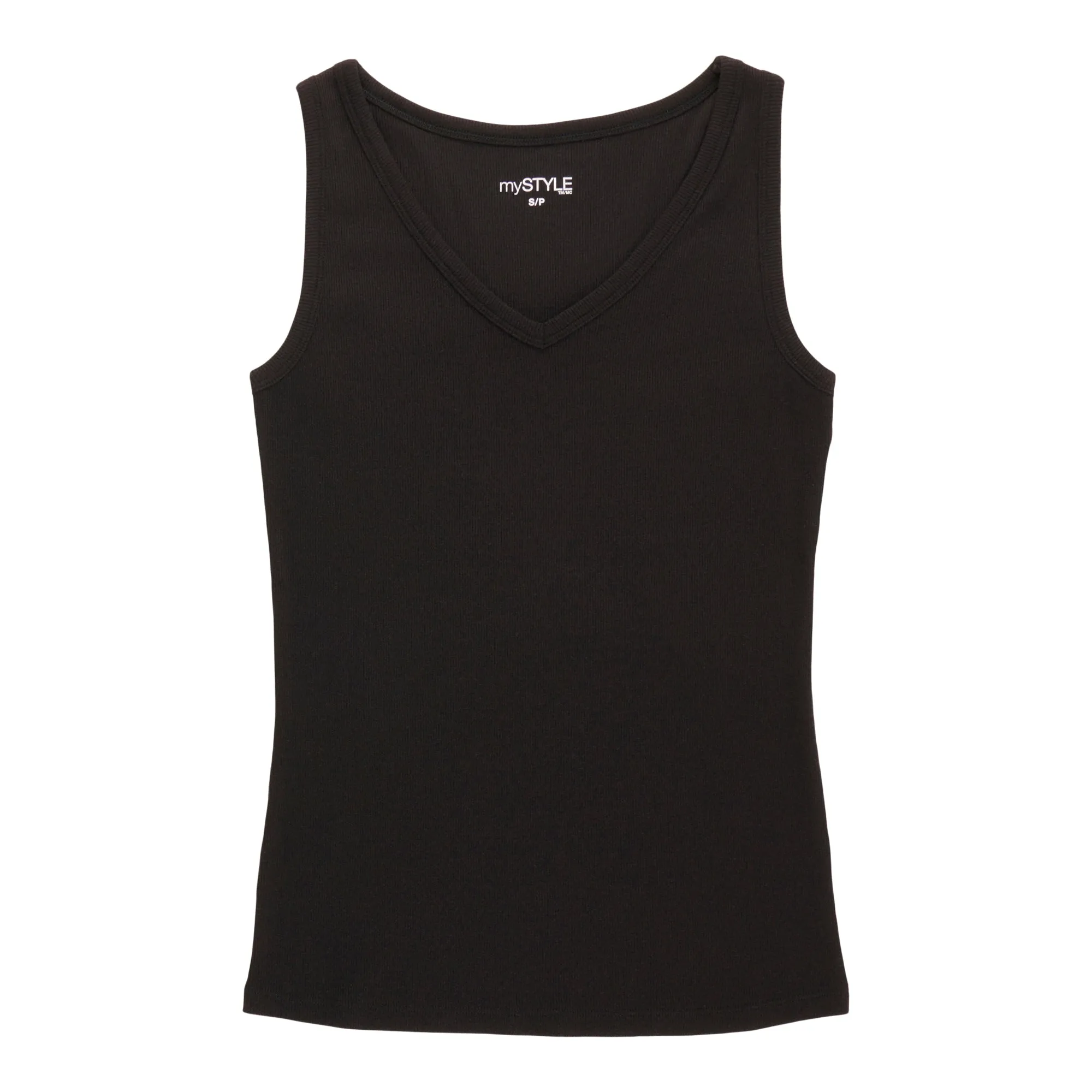 mySTYLE Women's V-Neck Ribbed Tank Top sold by Giant Tiger