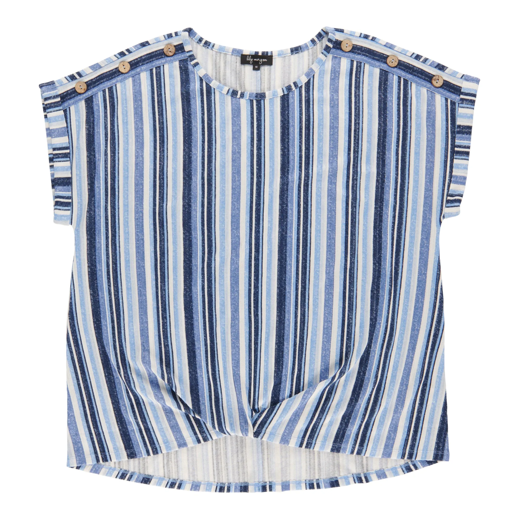 lily morgan Women's Plus Knot Detail Top sold by Giant Tiger