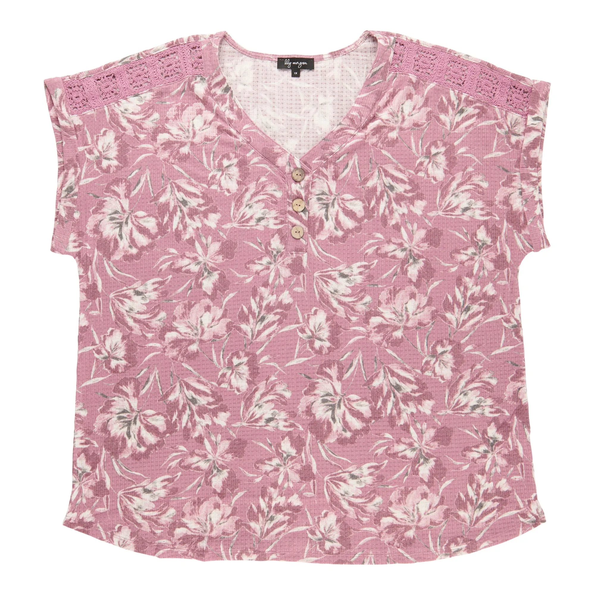 lily morgan Women's Plus Top with Crochet Detail sold by Giant Tiger product image thumbnail 2