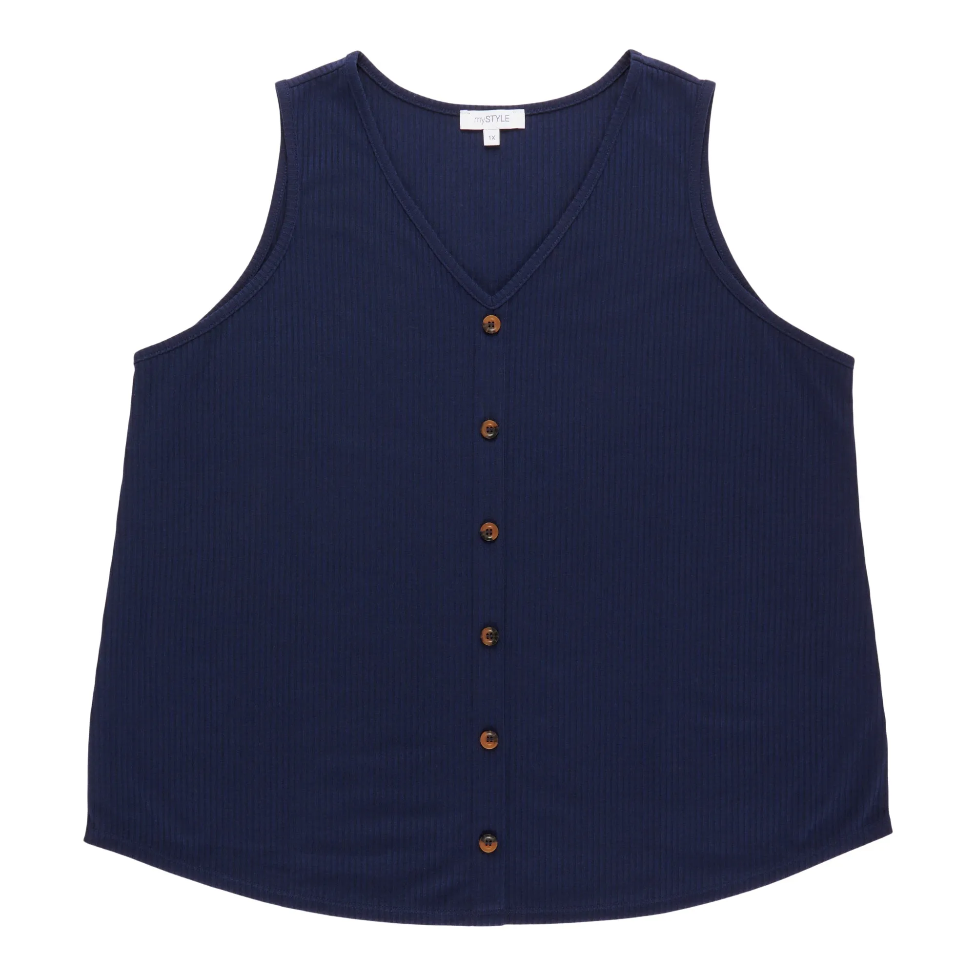 mySTYLE Women's Plus Button Front Tank sold by Giant Tiger