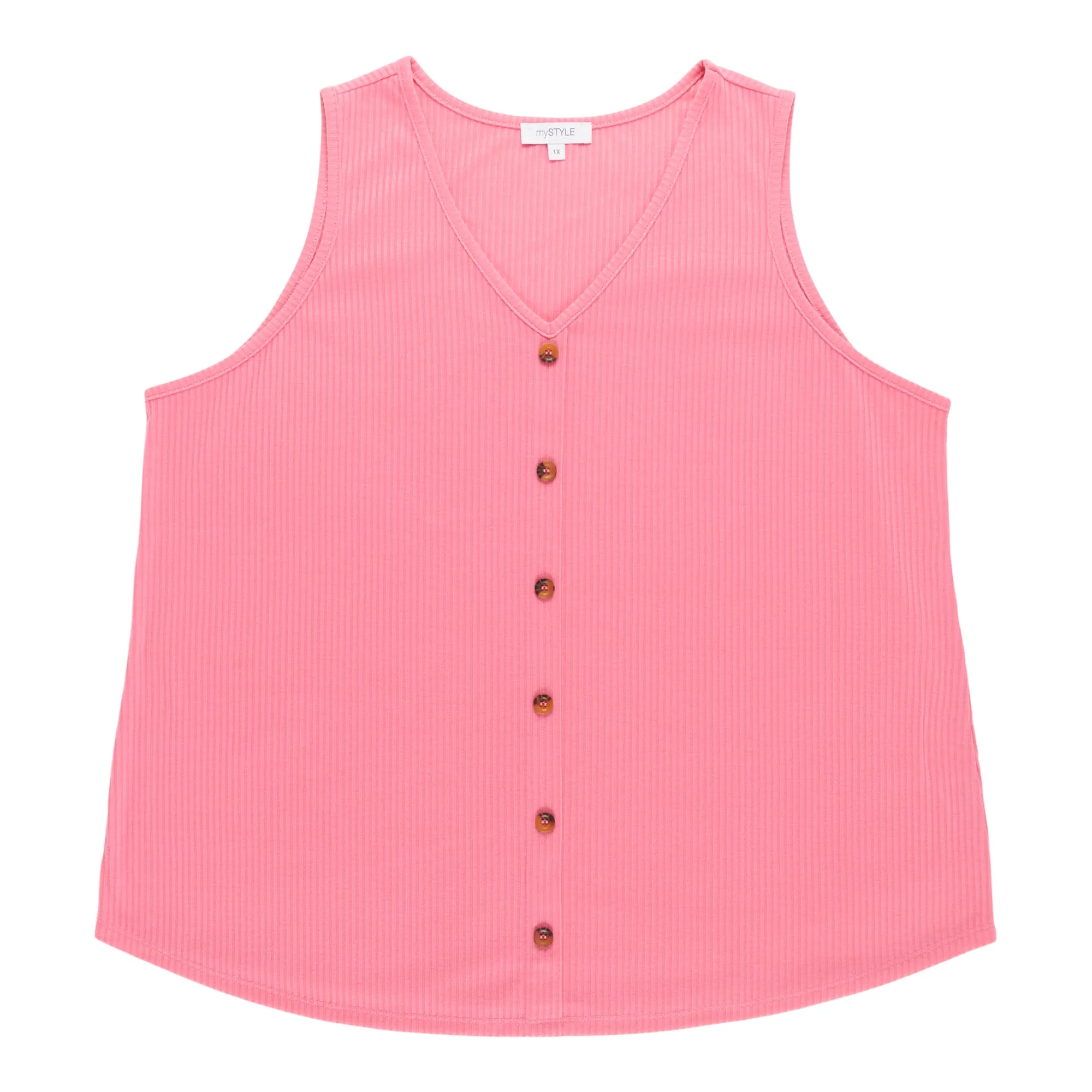 mySTYLE Women's Plus Button Front Tank sold by Giant Tiger product image thumbnail 3