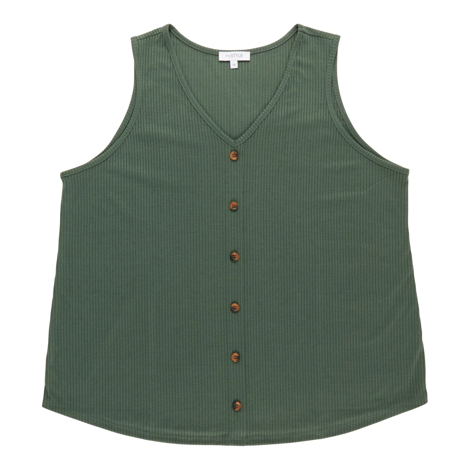mySTYLE Women's Plus Button Front Tank sold by Giant Tiger product image thumbnail 2