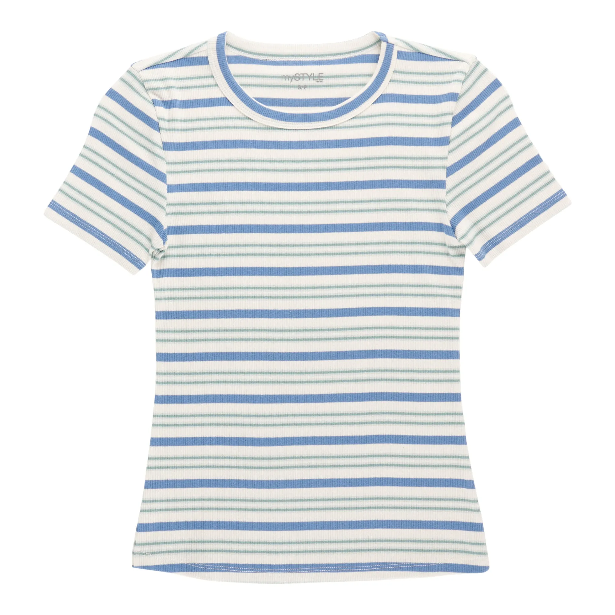 mySTYLE Women's Striped Ribbed Tee sold by Giant Tiger