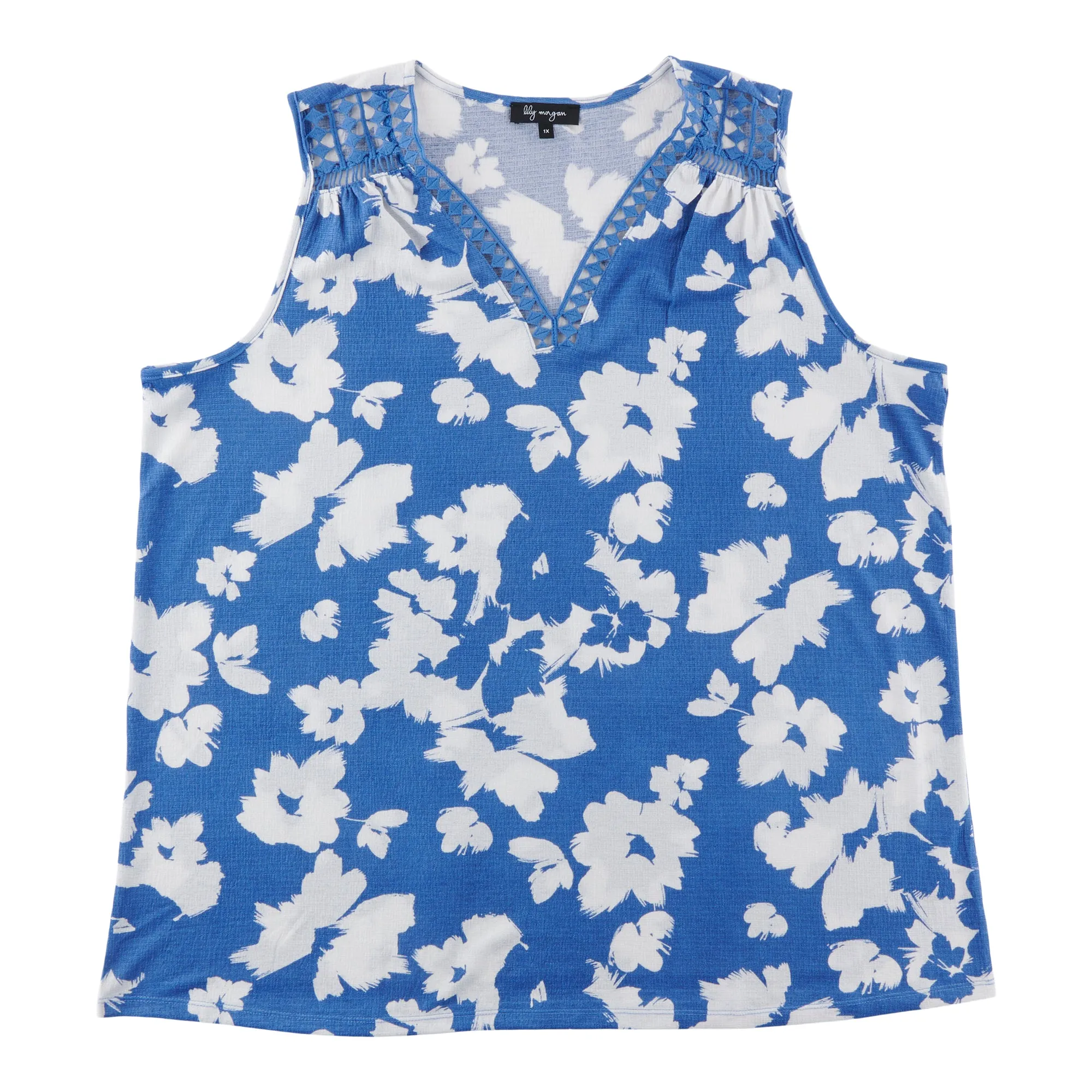 lily morgan Women's Plus Crinkle Camisole with Crochet Details sold by Giant Tiger