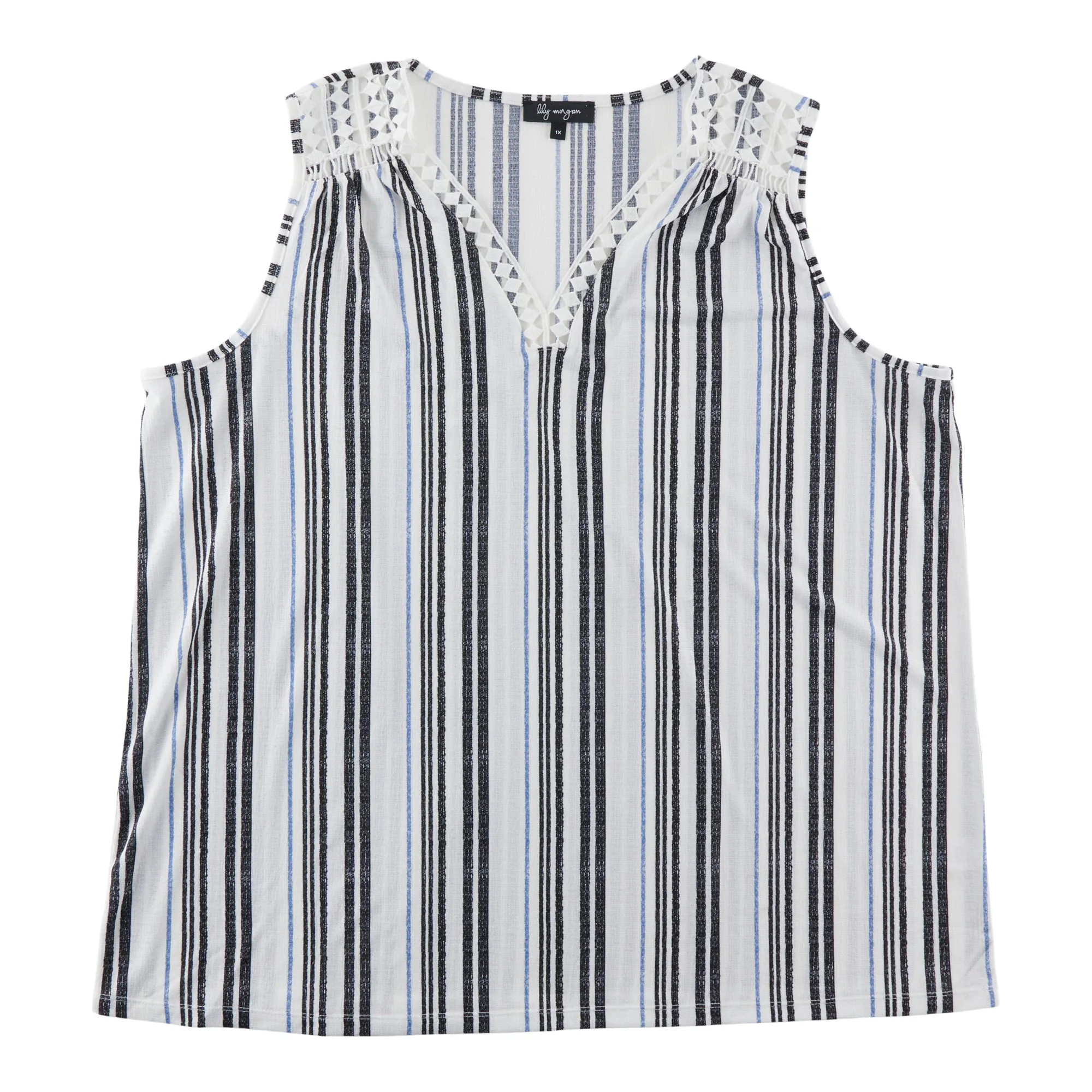 lily morgan Women's Plus Crinkle Camisole with Crochet Details sold by Giant Tiger product image thumbnail 4