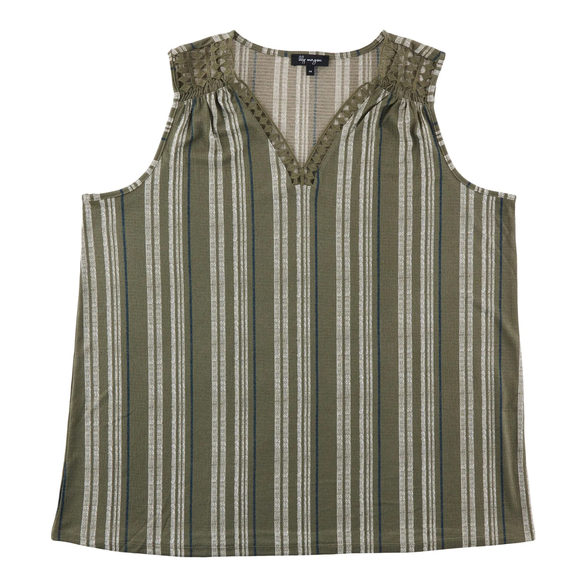 lily morgan Women's Plus Crinkle Camisole with Crochet Details sold by Giant Tiger product image thumbnail 3