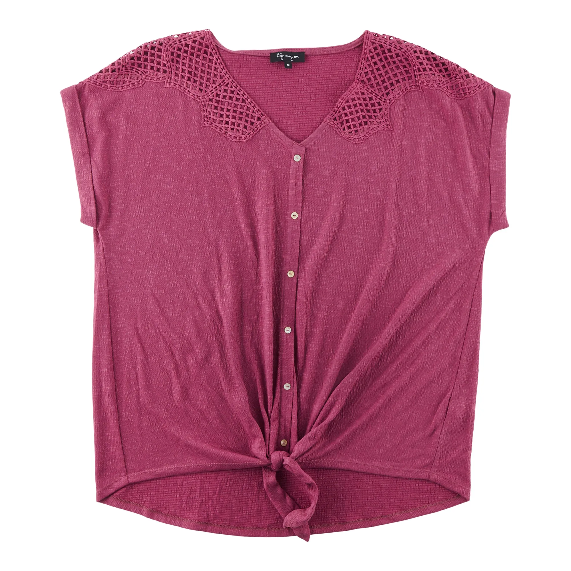 lily morgan Women's Plus Top with Shoulder Detail sold by Giant Tiger product image thumbnail 4