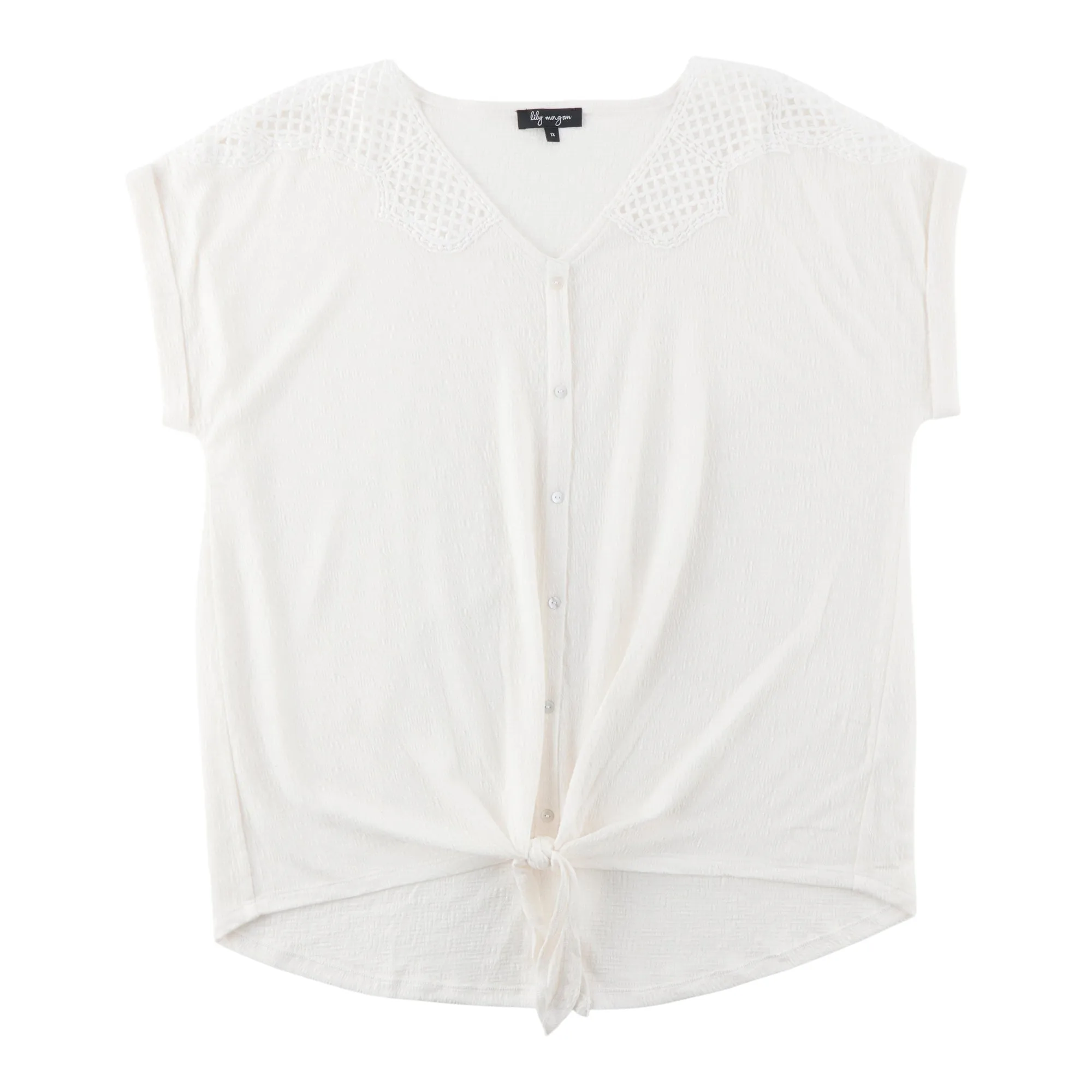 lily morgan Women's Plus Top with Shoulder Detail sold by Giant Tiger product image thumbnail 2