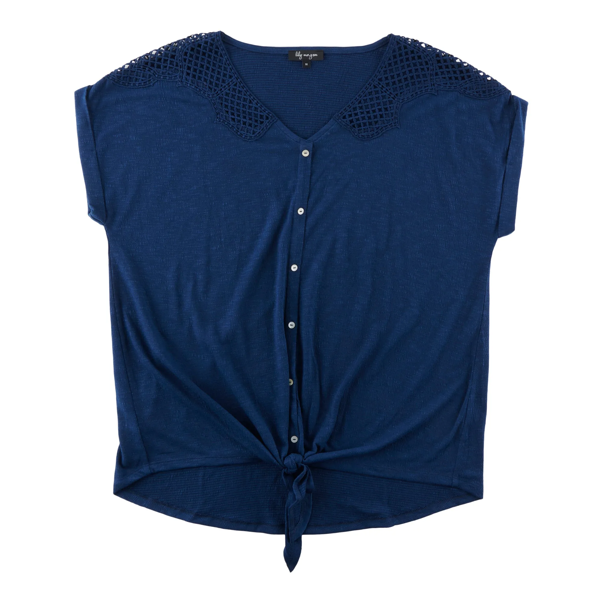 lily morgan Women's Plus Top with Shoulder Detail sold by Giant Tiger