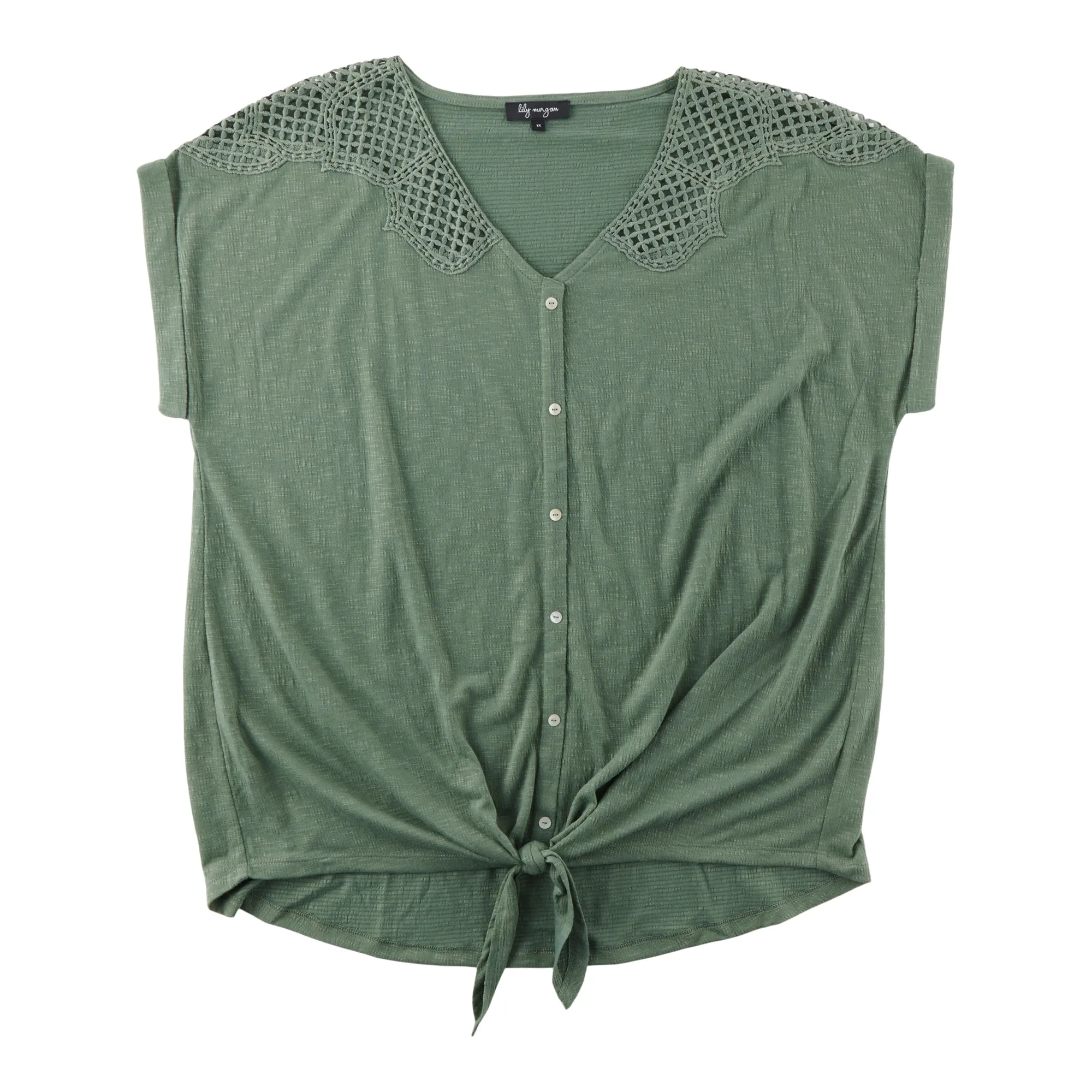 lily morgan Women's Plus Top with Shoulder Detail sold by Giant Tiger product image thumbnail 3