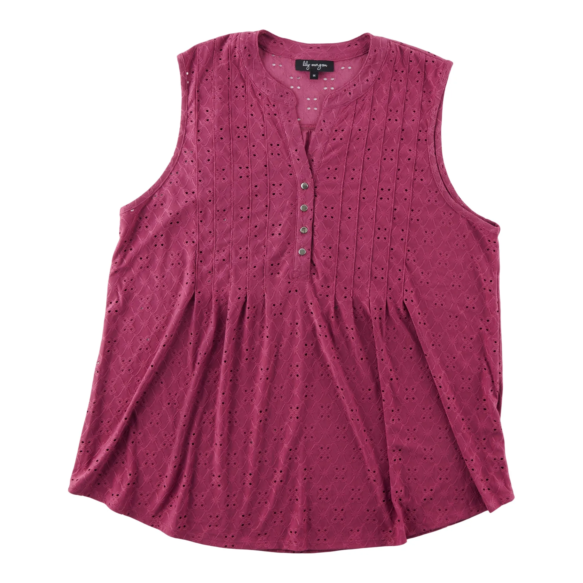 lily morgan Women's Plus Eyelet Pintuck Camisole sold by Giant Tiger product image thumbnail 3