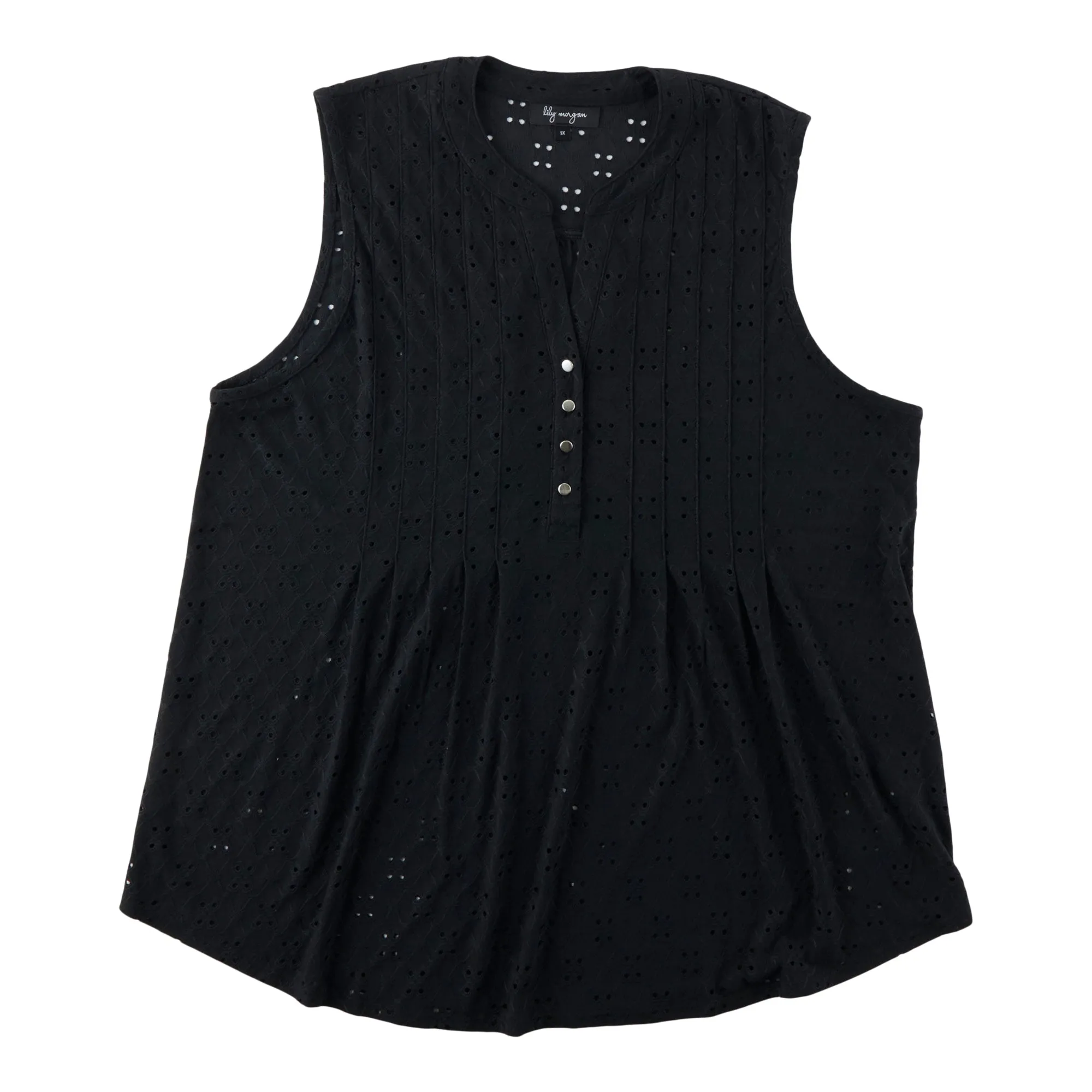 lily morgan Women's Plus Eyelet Pintuck Camisole sold by Giant Tiger