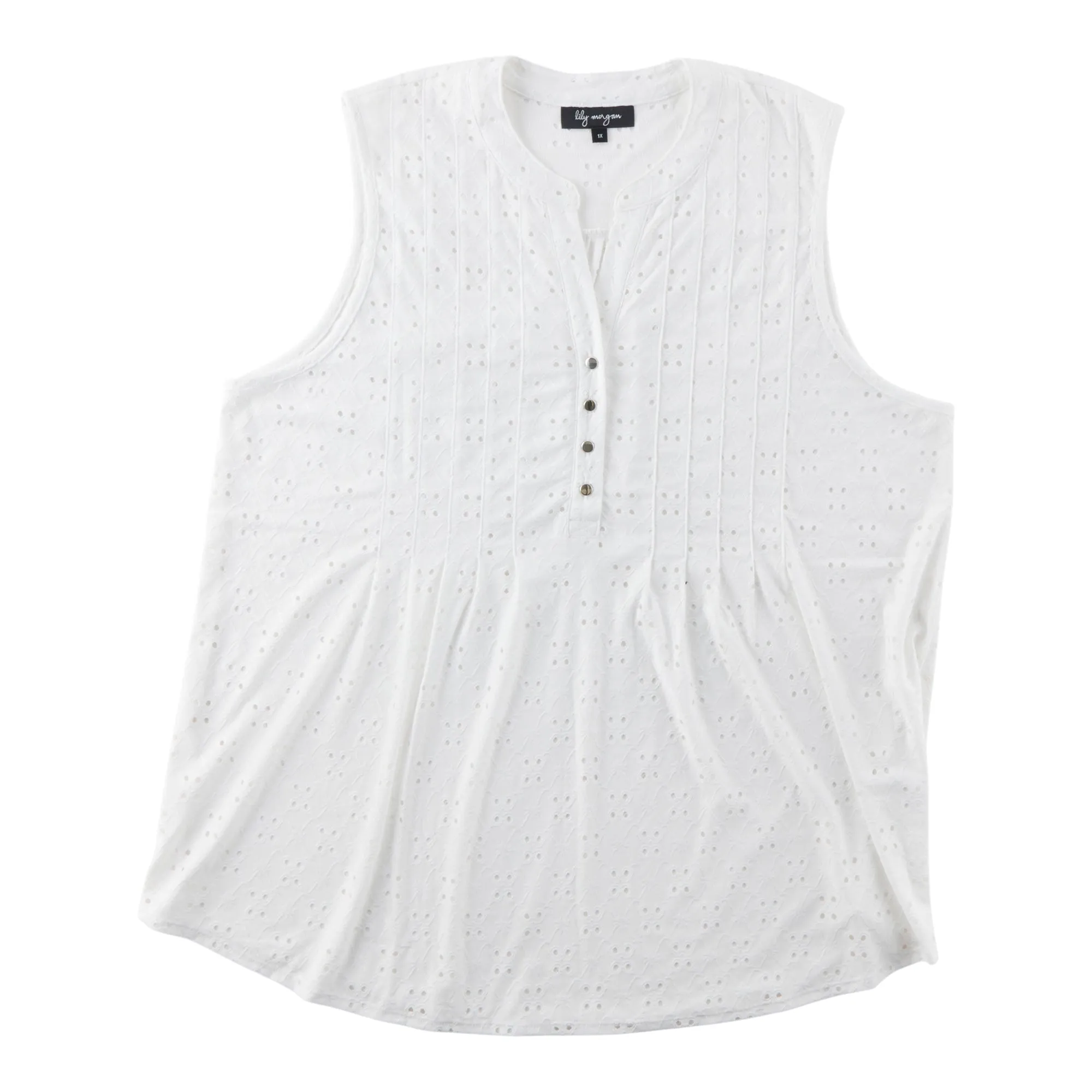 lily morgan Women's Plus Eyelet Pintuck Camisole sold by Giant Tiger product image thumbnail 2