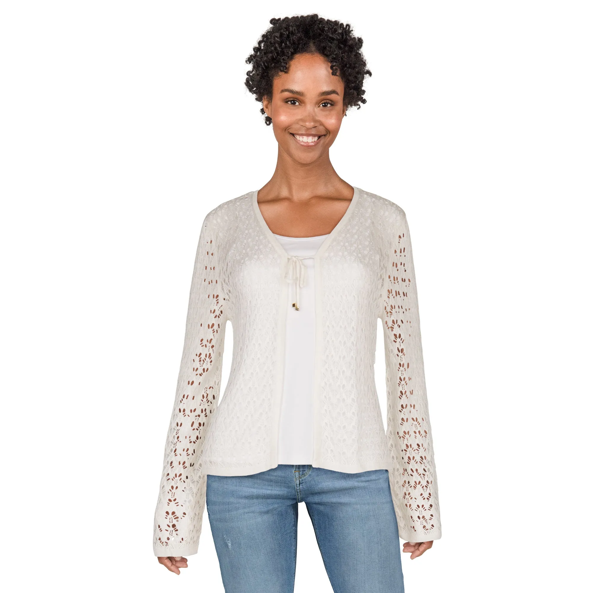 lily morgan Women's Tie Front Cardigan sold by Giant Tiger