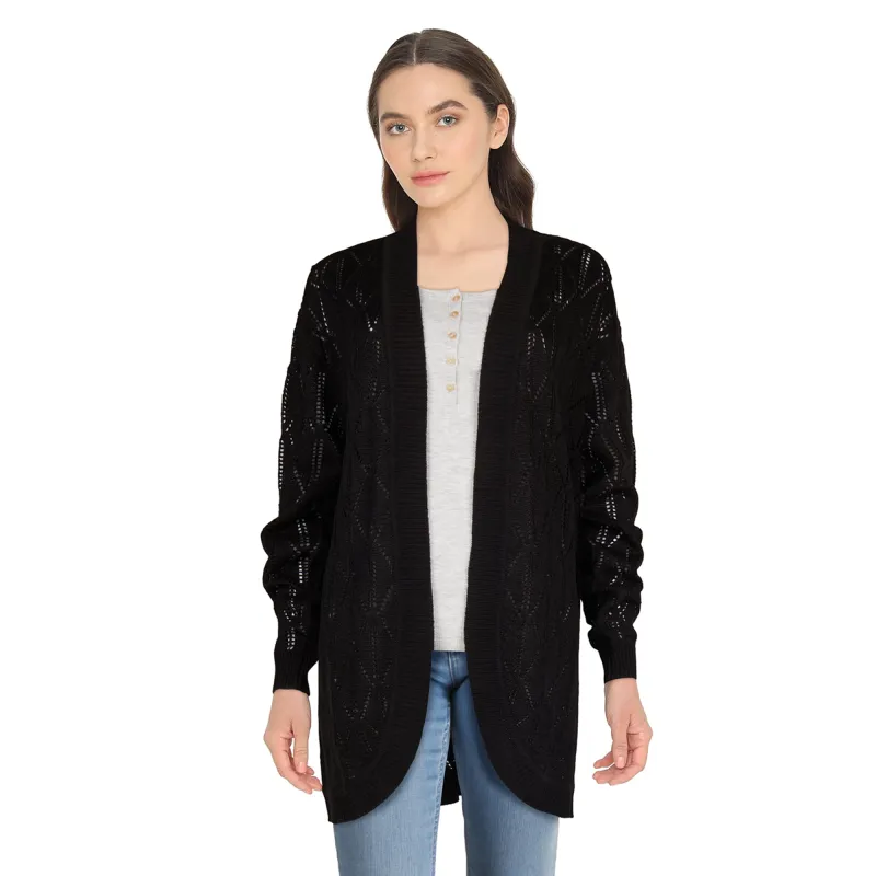 Classic Editions Women's Long Sleeve Crochet Cardigan sold by Giant Tiger