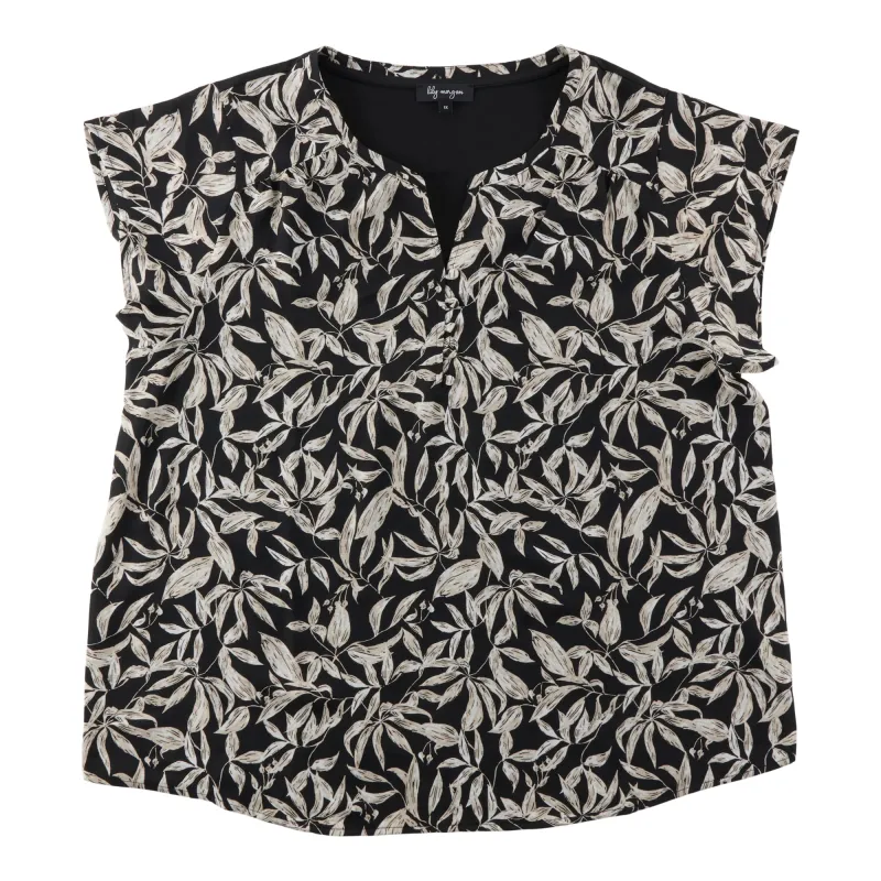 lily morgan Women's Plus V-Neck Short Sleeve Blouse sold by Giant Tiger