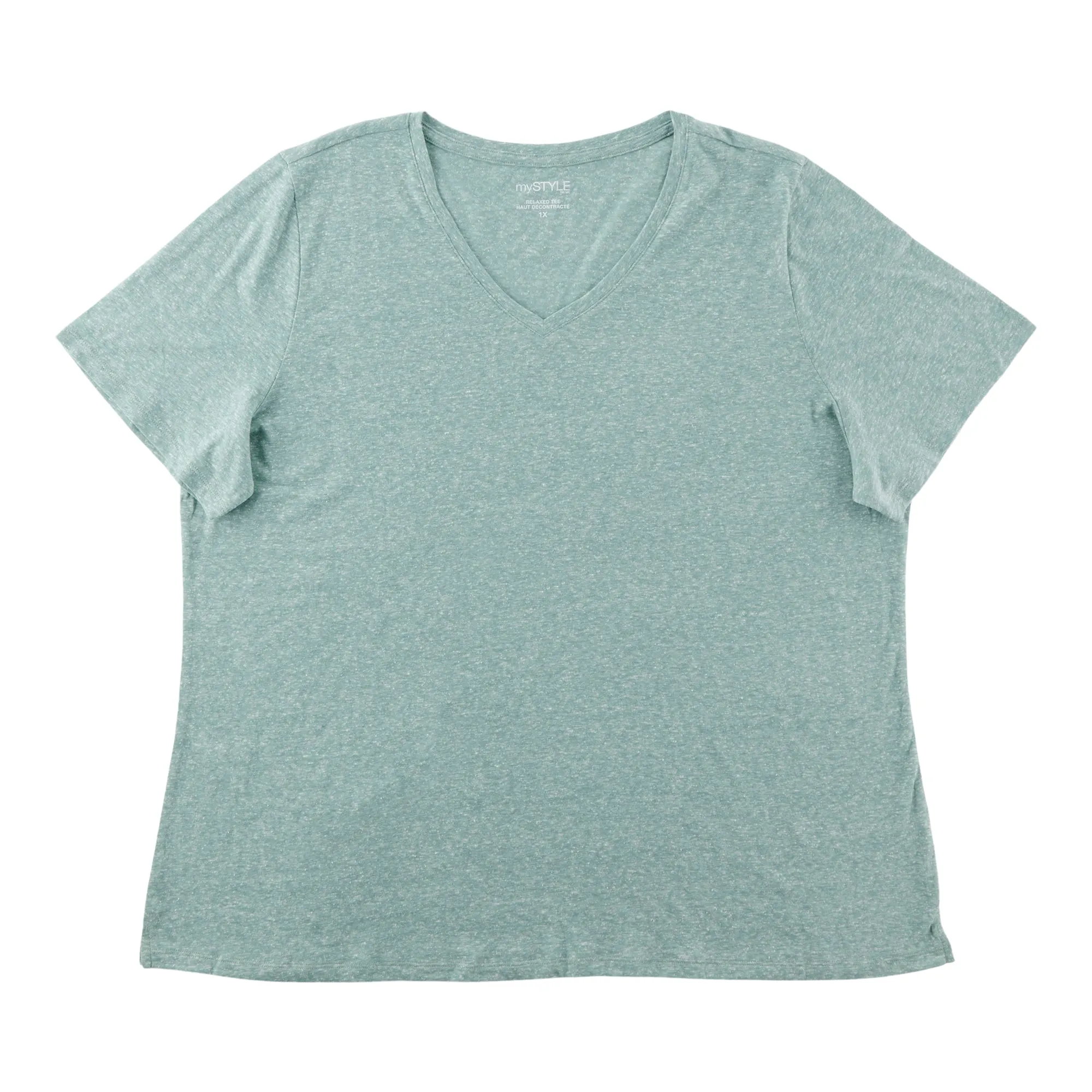 mySTYLE Women's Plus V-Neck Tee sold by Giant Tiger product image thumbnail 4